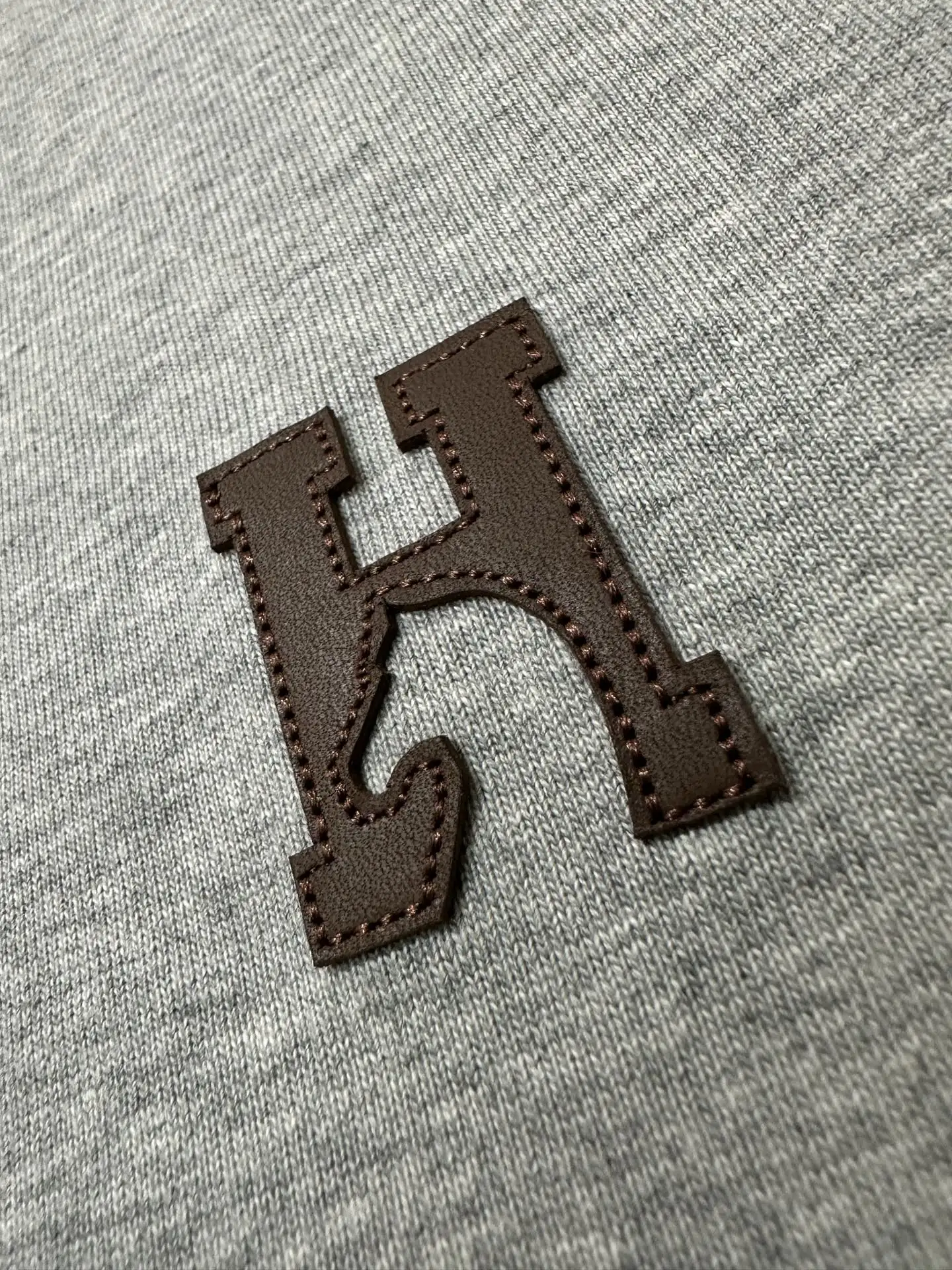 Leather Patch Heavyweight Cotton T-Shirt D21021805 — view 8