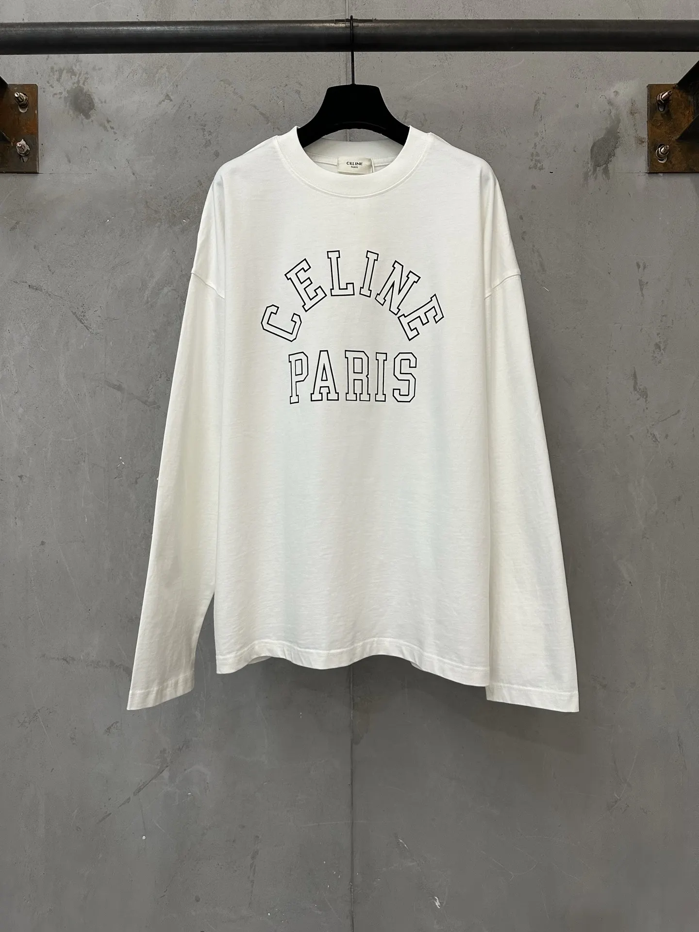Logo Print Long-Sleeve Cotton T-Shirt D22024418
