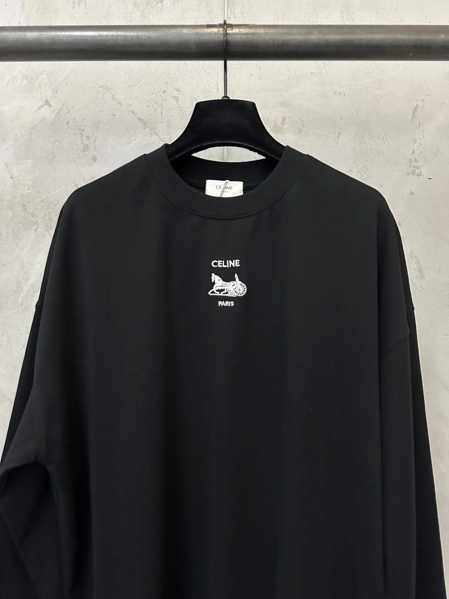 Triomphe Horse and Carriage Embroidered Long-Sleeve T-Shirt D22020146 — view 3