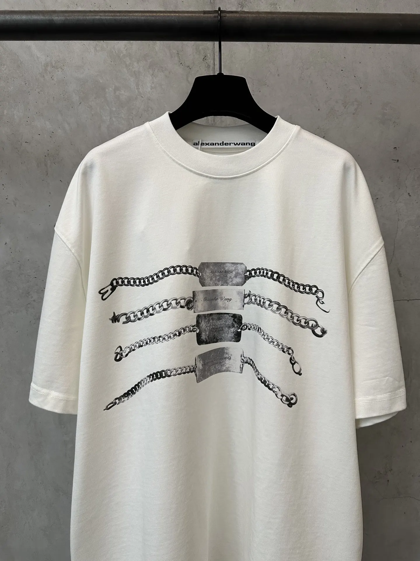 Chain Print Heavyweight Cotton T-Shirt D22012322 — view 3