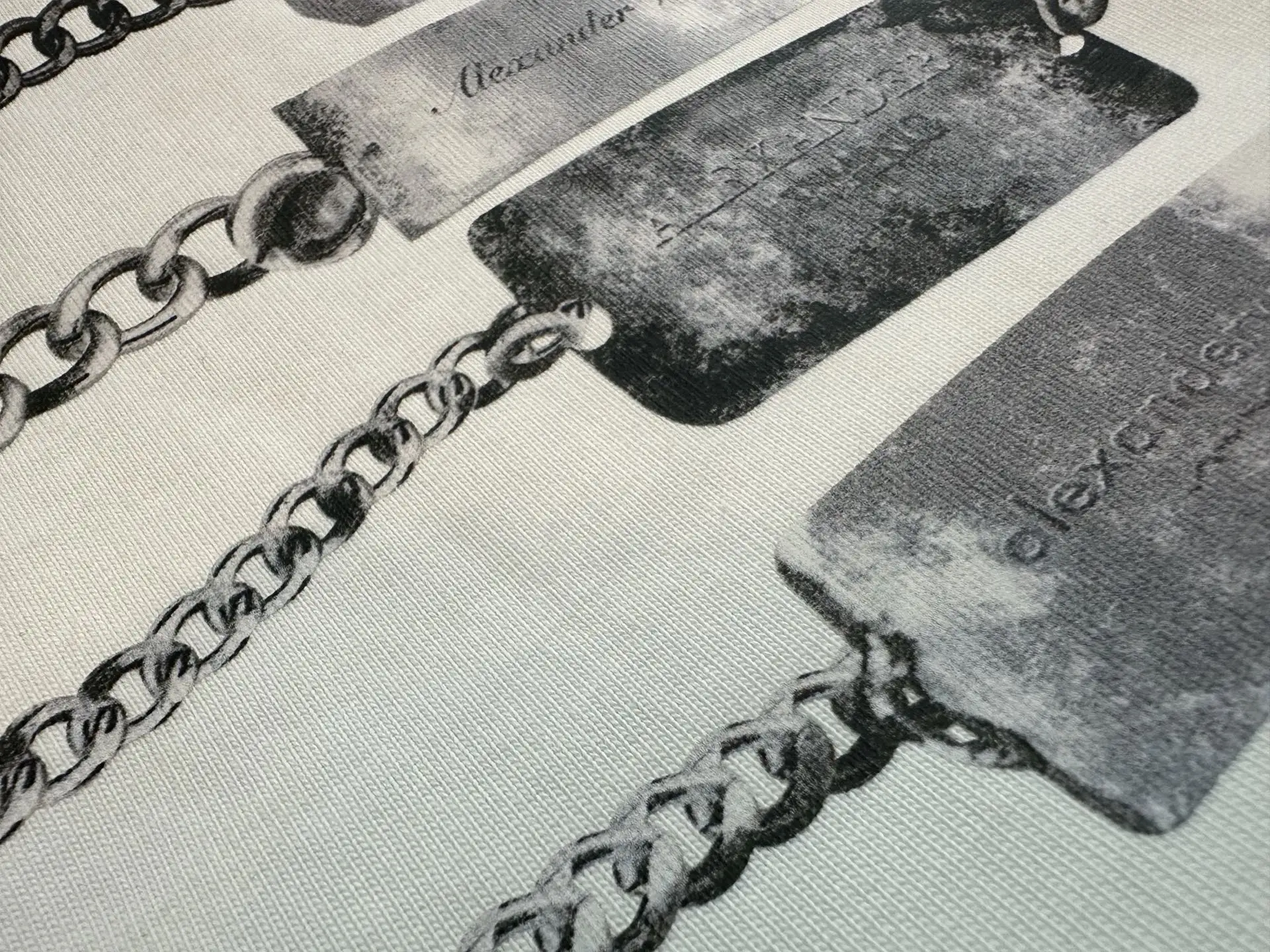 Chain Print Heavyweight Cotton T-Shirt D22012322 — view 8