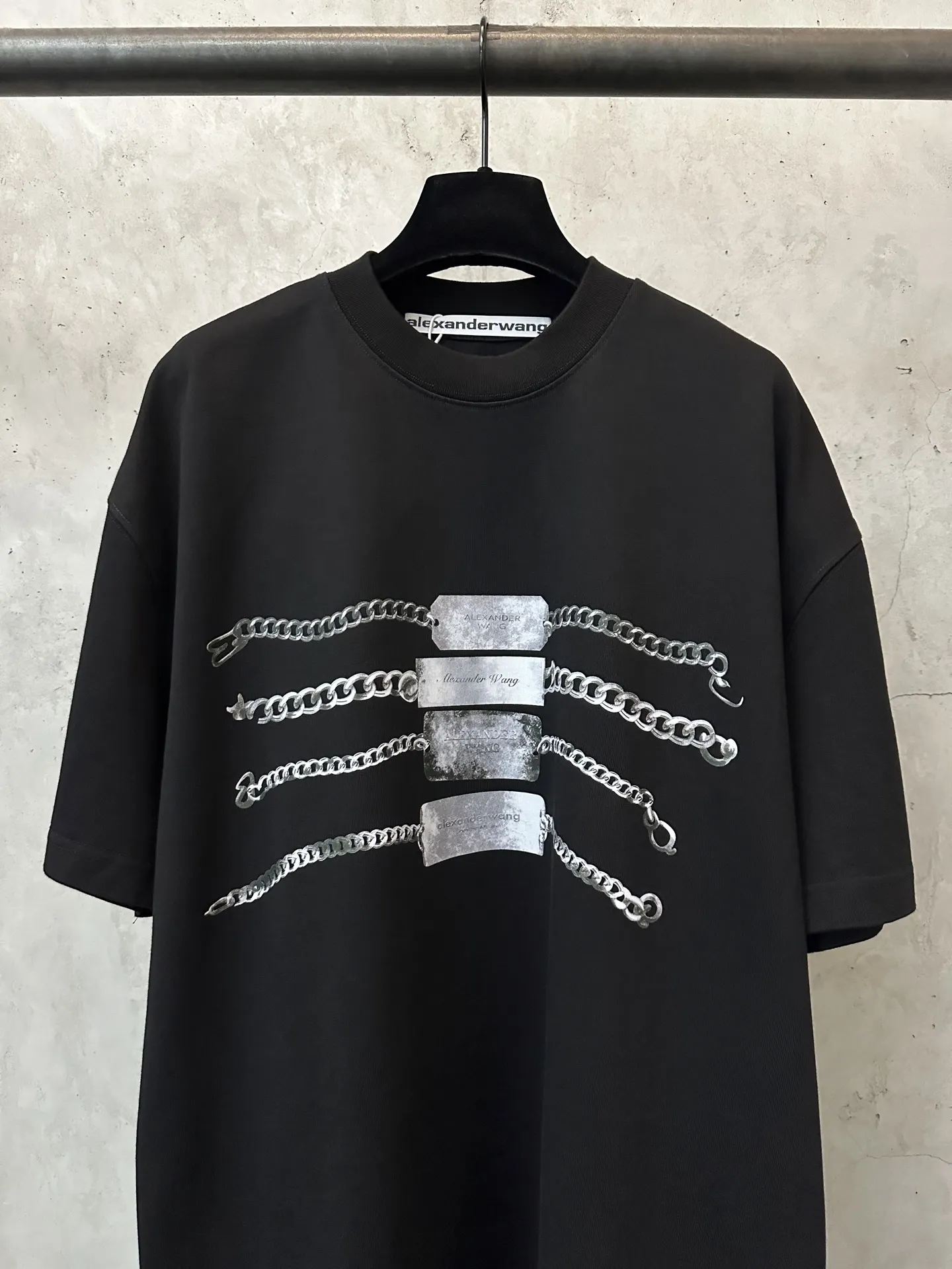 Chain-Print Heavyweight Cotton T-Shirt D22012323 — view 3