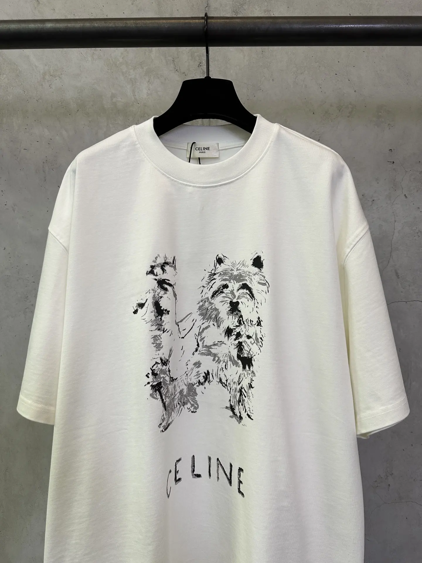 Dog Print Heavyweight Cotton T-Shirt D22012837 — view 3