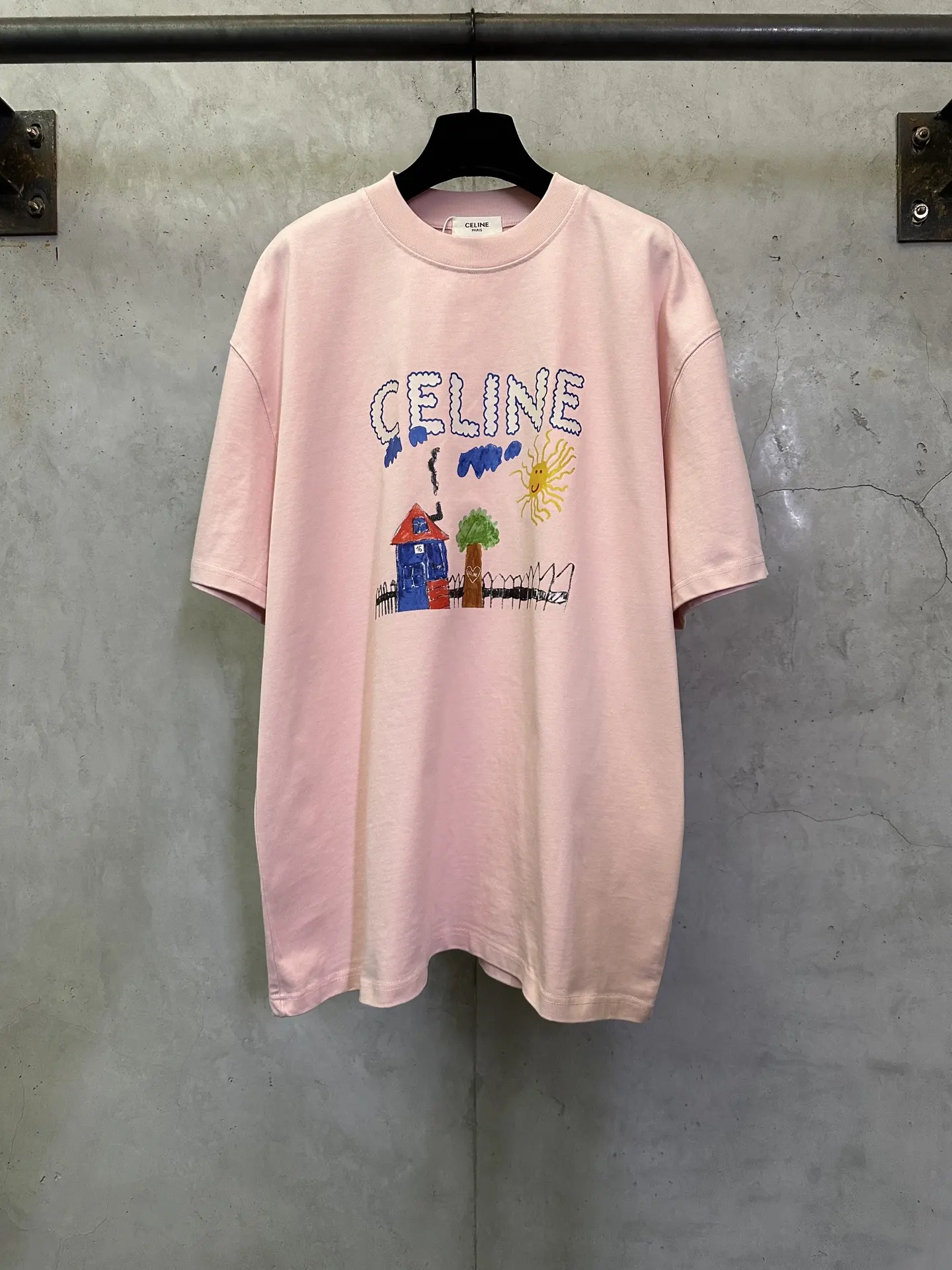 Drawing Print Heavyweight Cotton T-Shirt D22012763