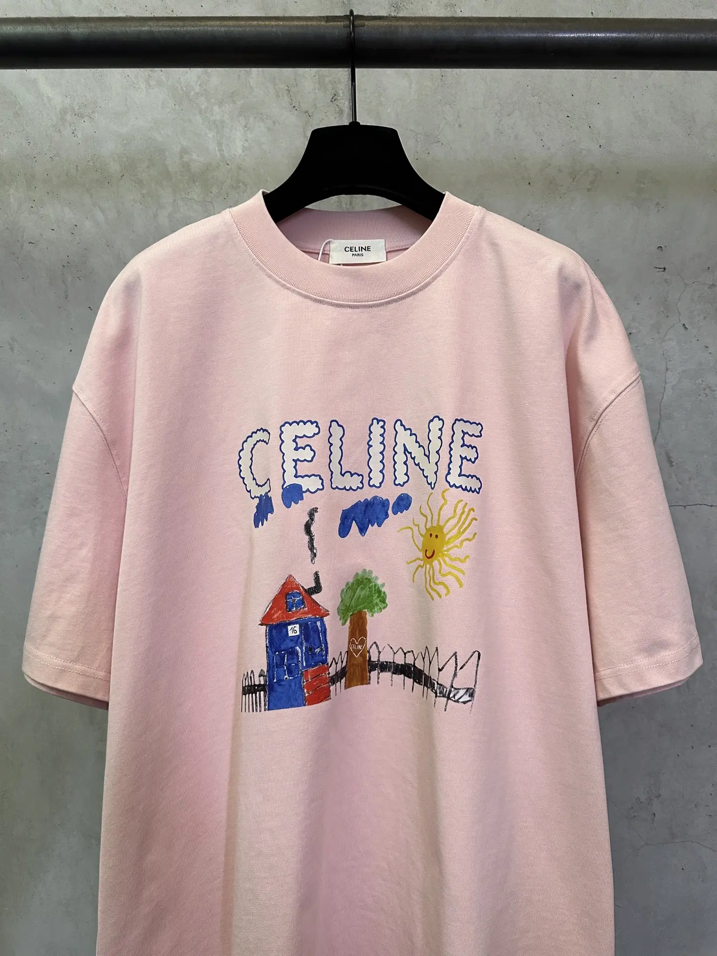 Drawing Print Heavyweight Cotton T-Shirt D22012763 — view 3