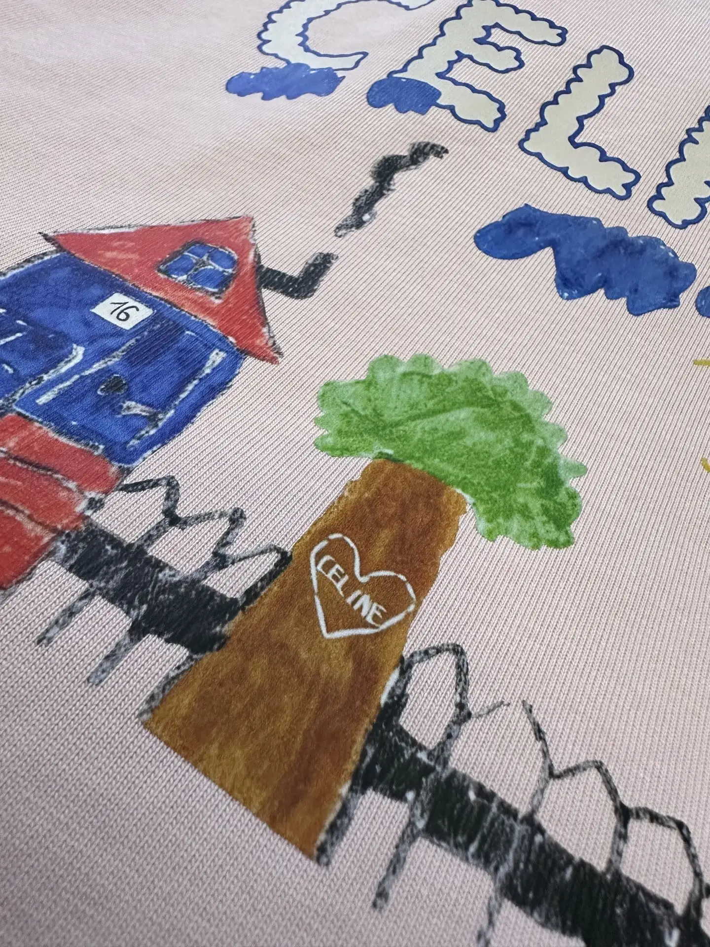 Drawing Print Heavyweight Cotton T-Shirt D22012763 — view 8