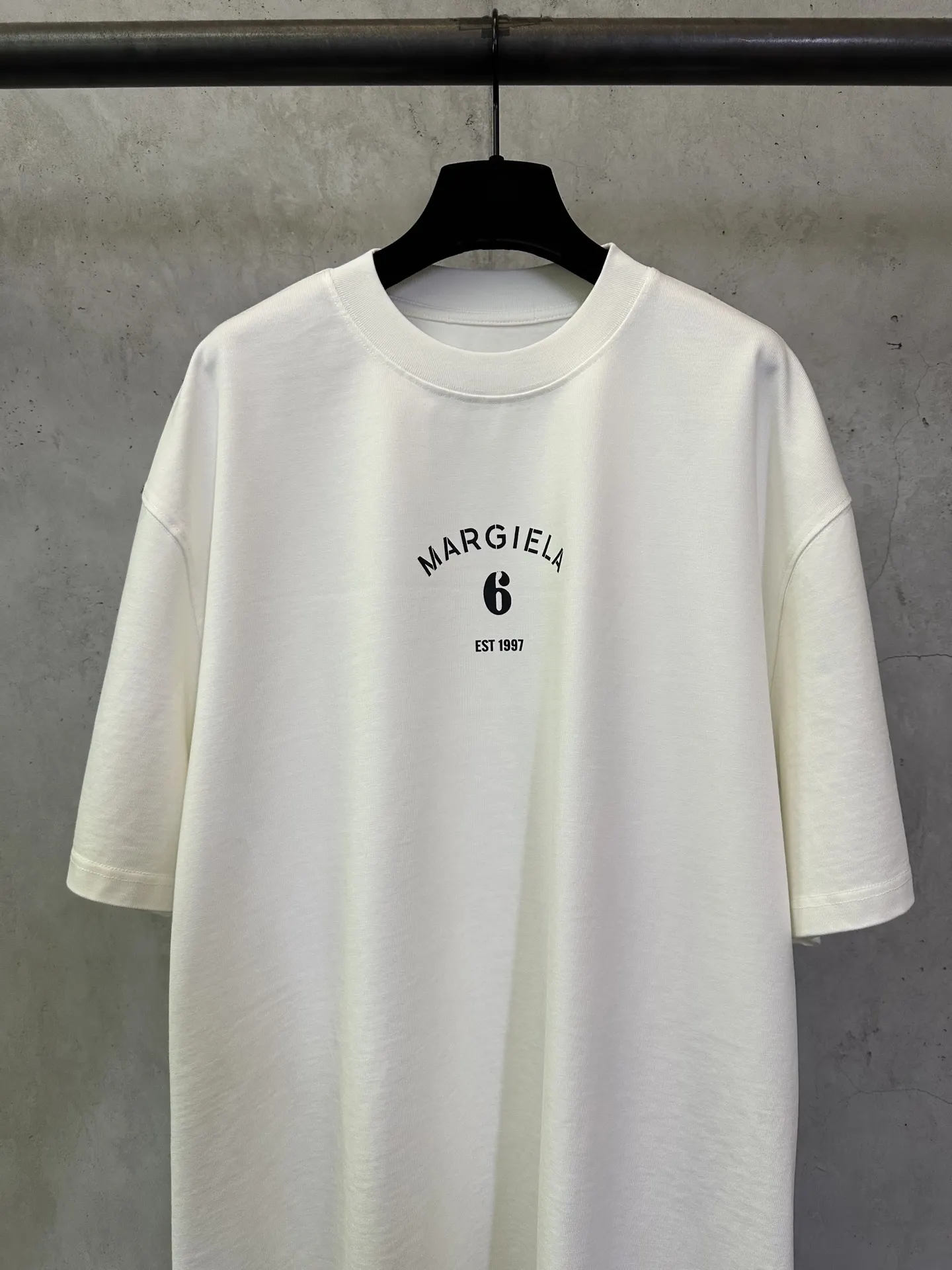 MM6 Logo Print Heavyweight Cotton T-Shirt D22012889 — view 3