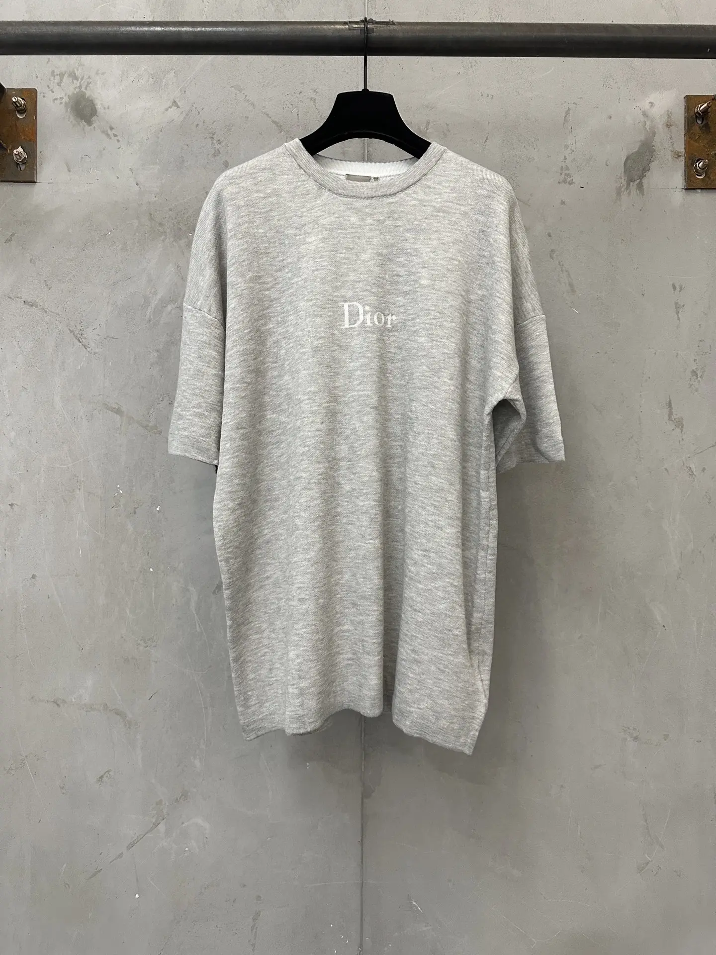Logo Jacquard Cotton Knit T-Shirt D24020193