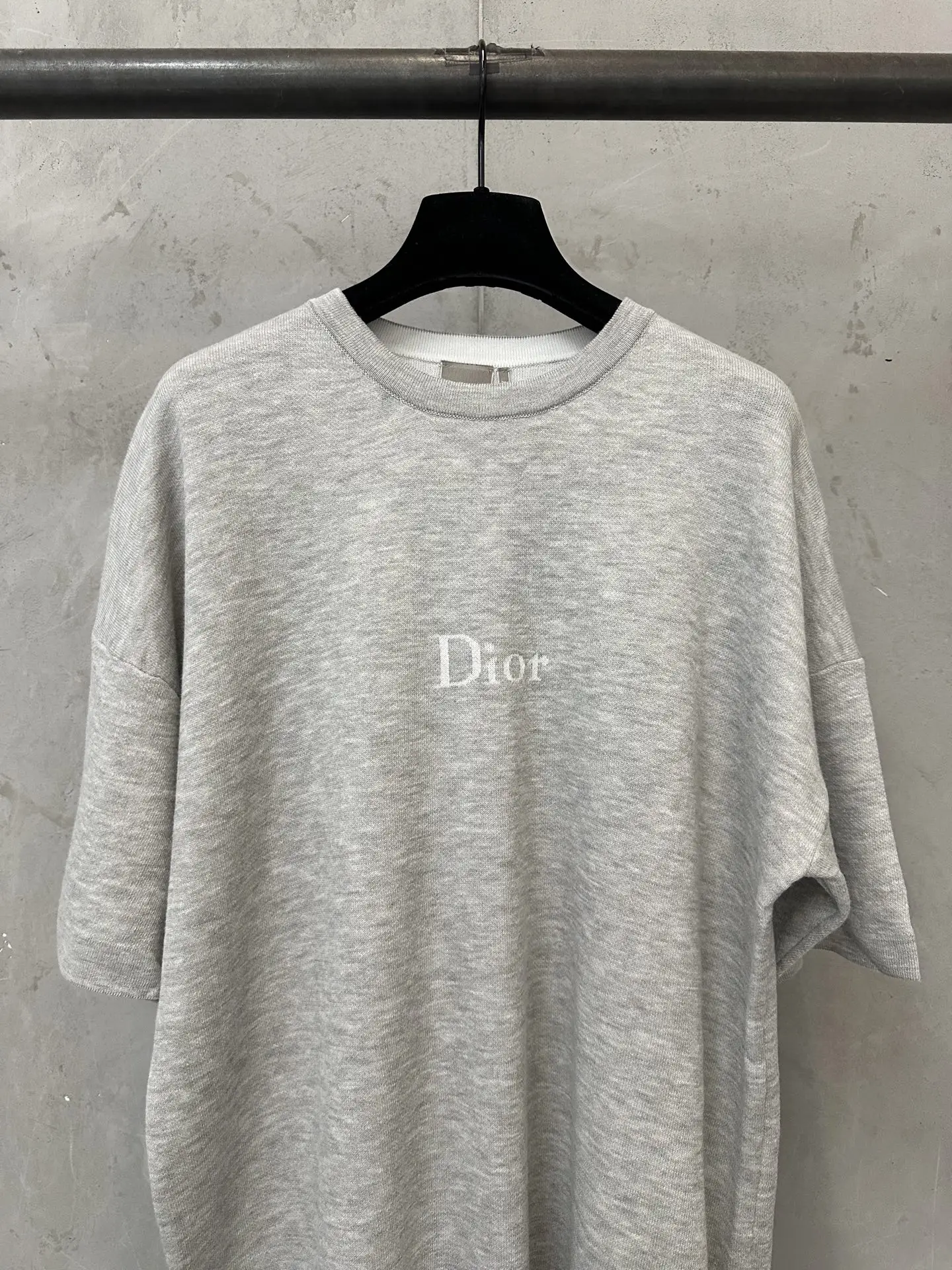 Logo Jacquard Cotton Knit T-Shirt D24020193 — view 3