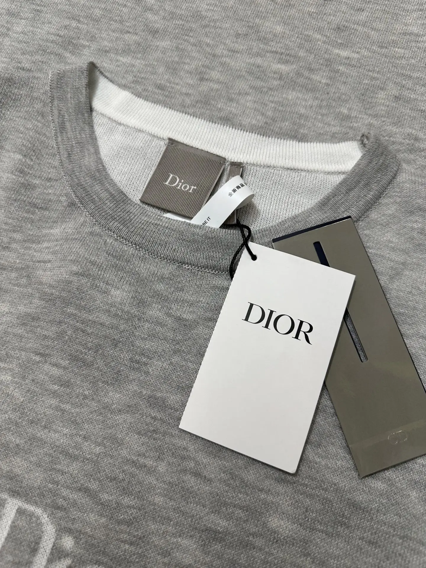 Logo Jacquard Cotton Knit T-Shirt D24020193 — view 6