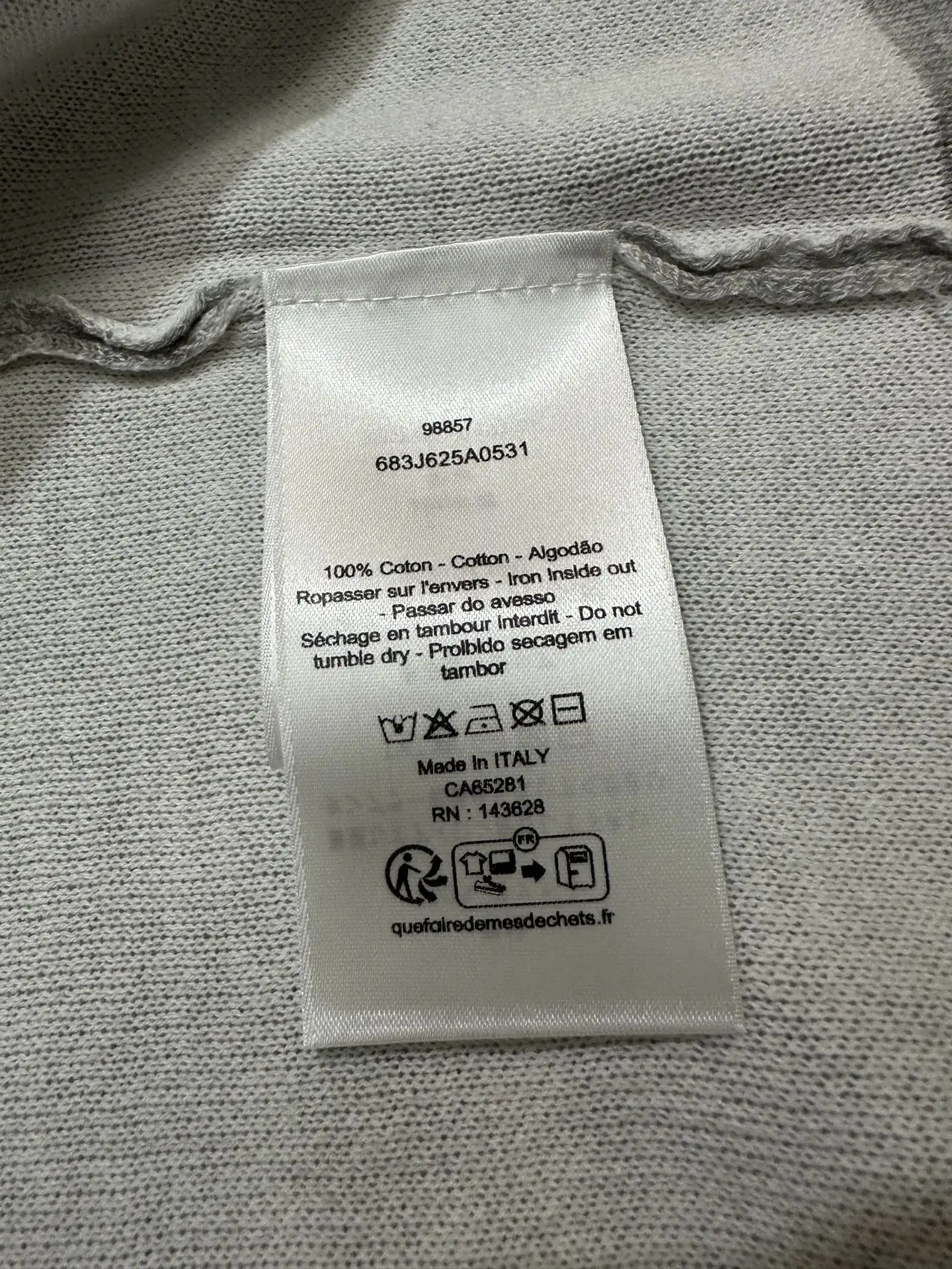 Logo Jacquard Cotton Knit T-Shirt D24020193 — view 9