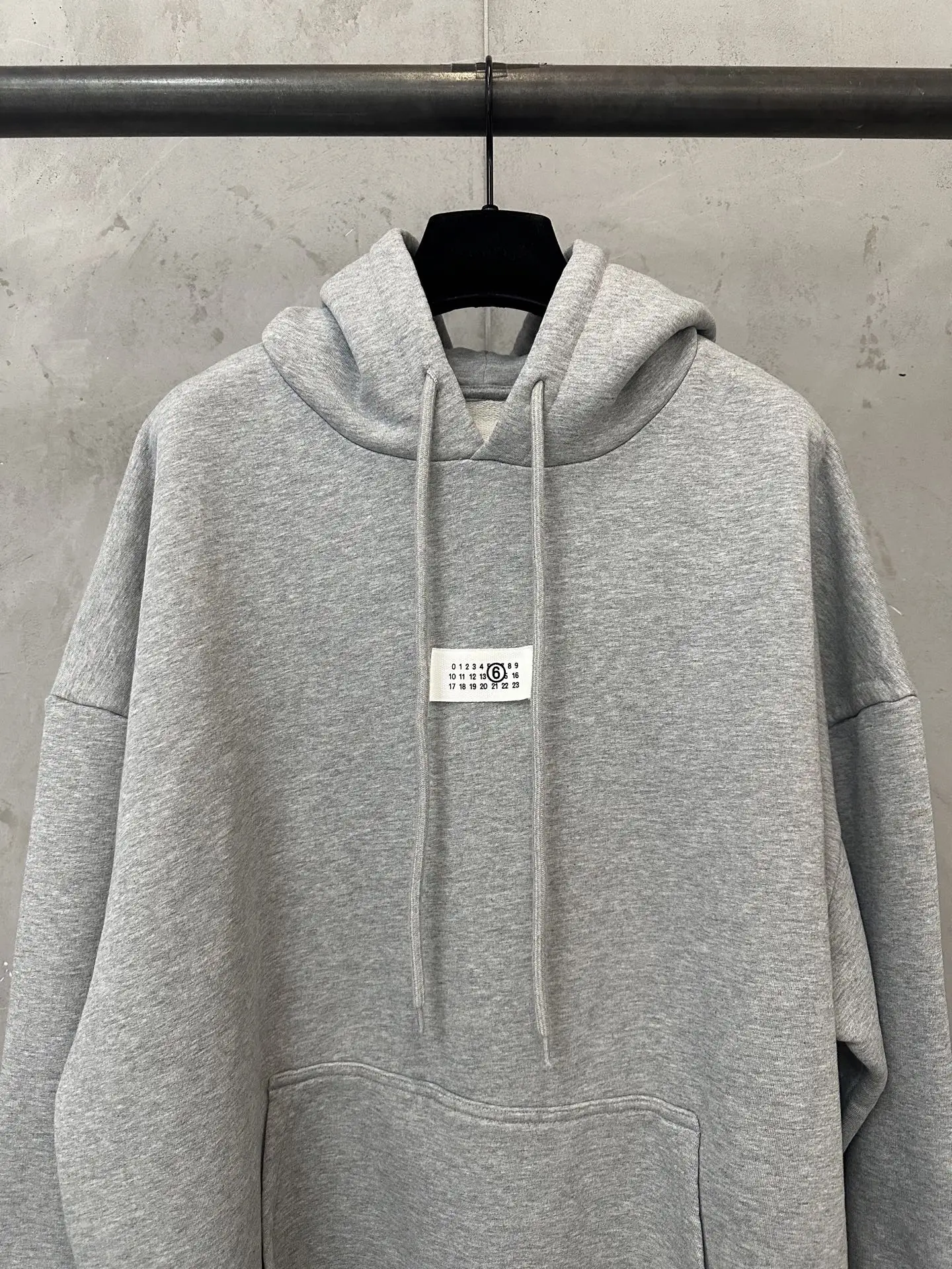 MM6 Distressed Hem Logo Hoodie D27021815 — view 3