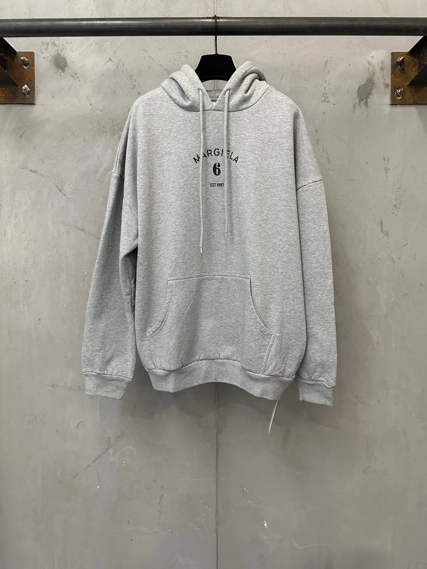 MM6 Logo Print Loopback Cotton Hoodie D27021955