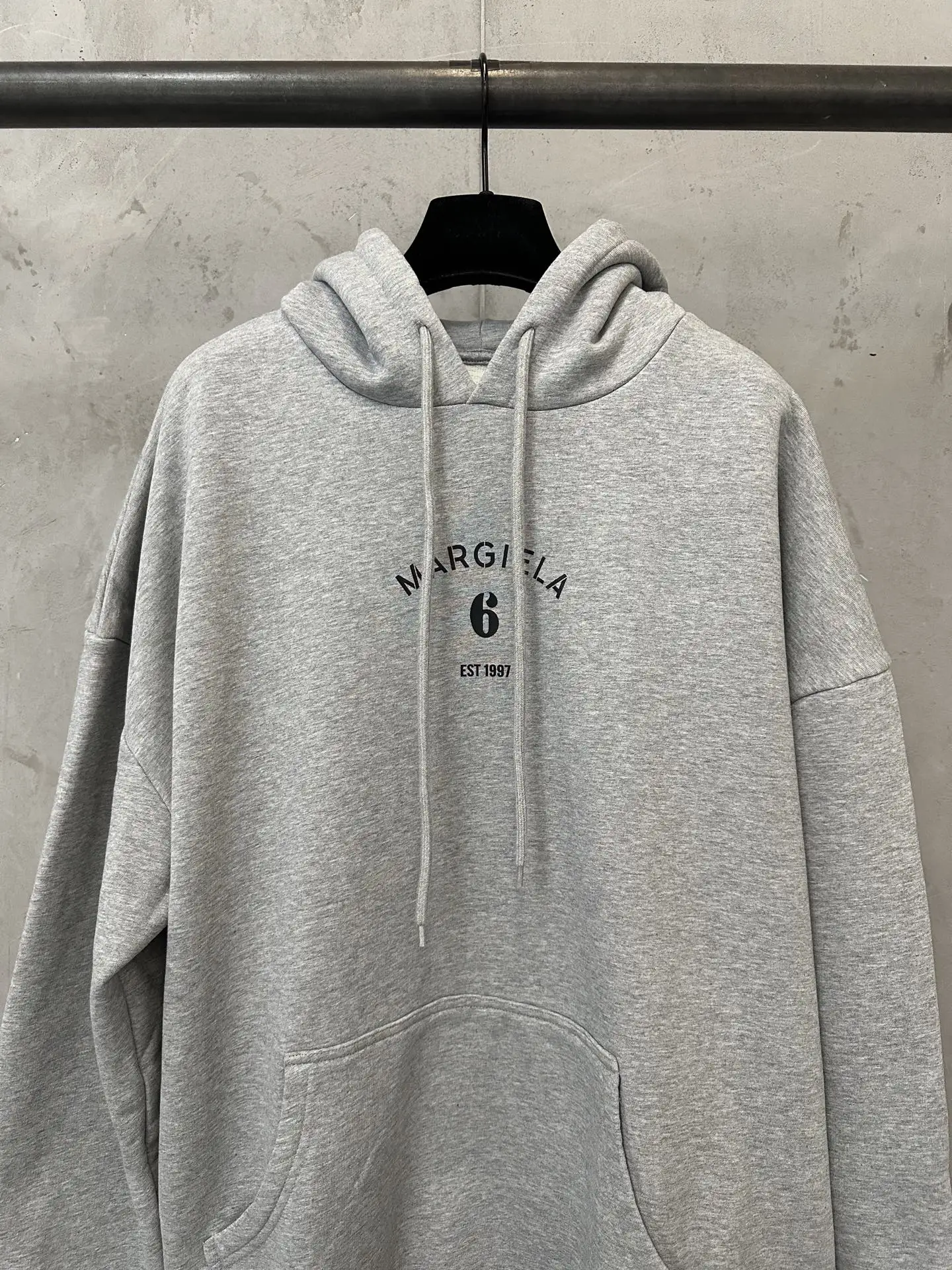 MM6 Logo Print Loopback Cotton Hoodie D27021955 — view 3