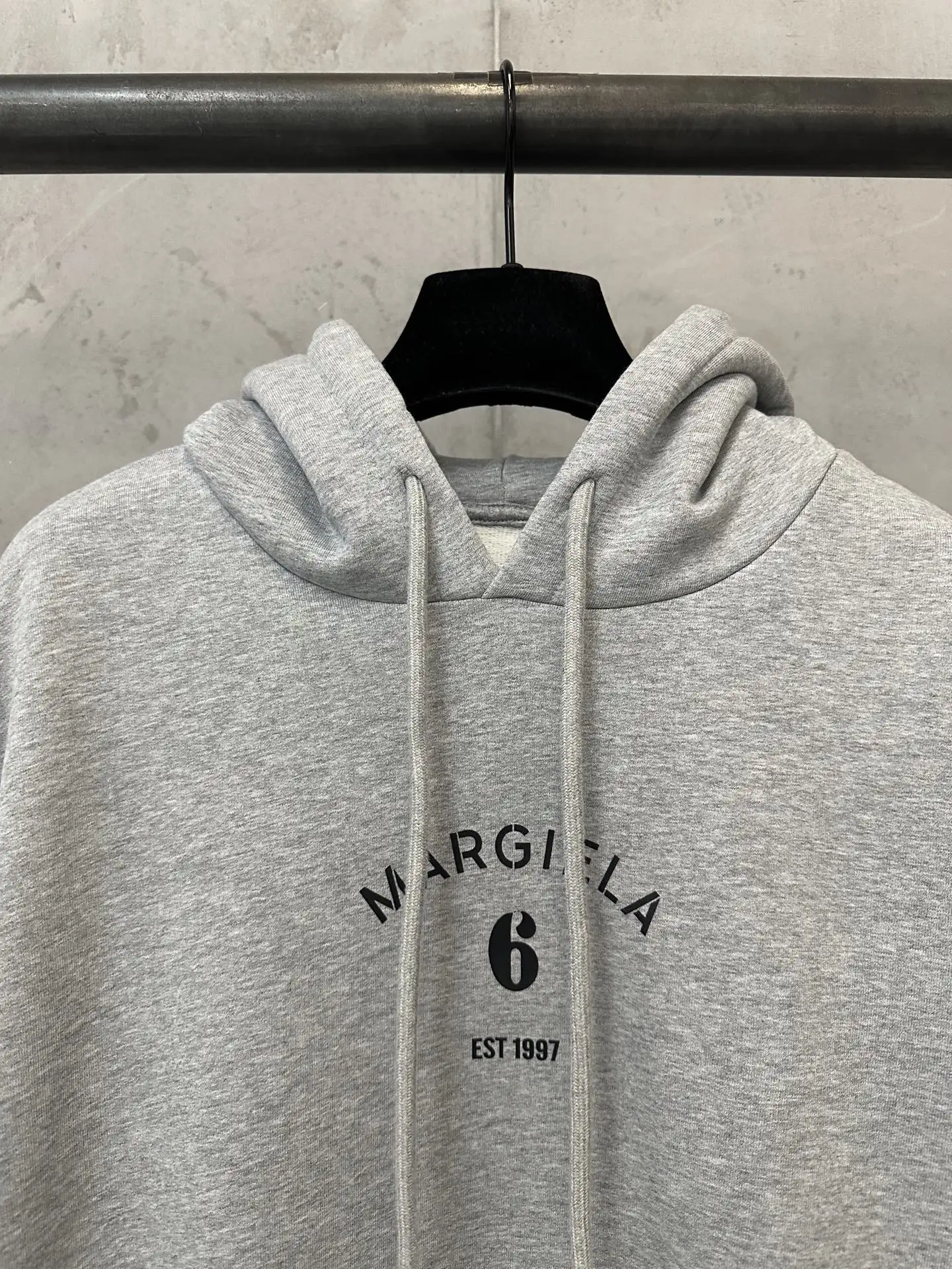 MM6 Logo Print Loopback Cotton Hoodie D27021955 — view 5