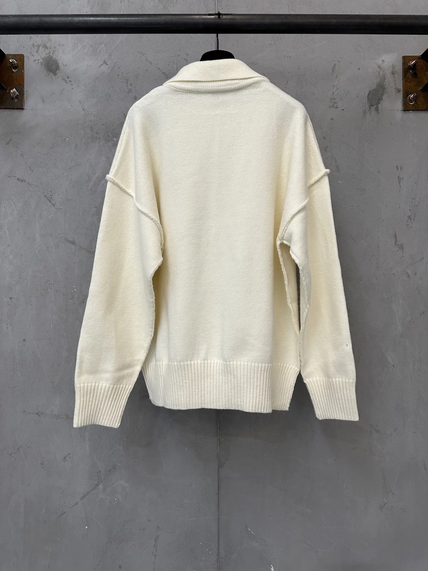 Ami de Cœur Alpaca-Blend Knitted Polo Sweater D30024395 — view 2