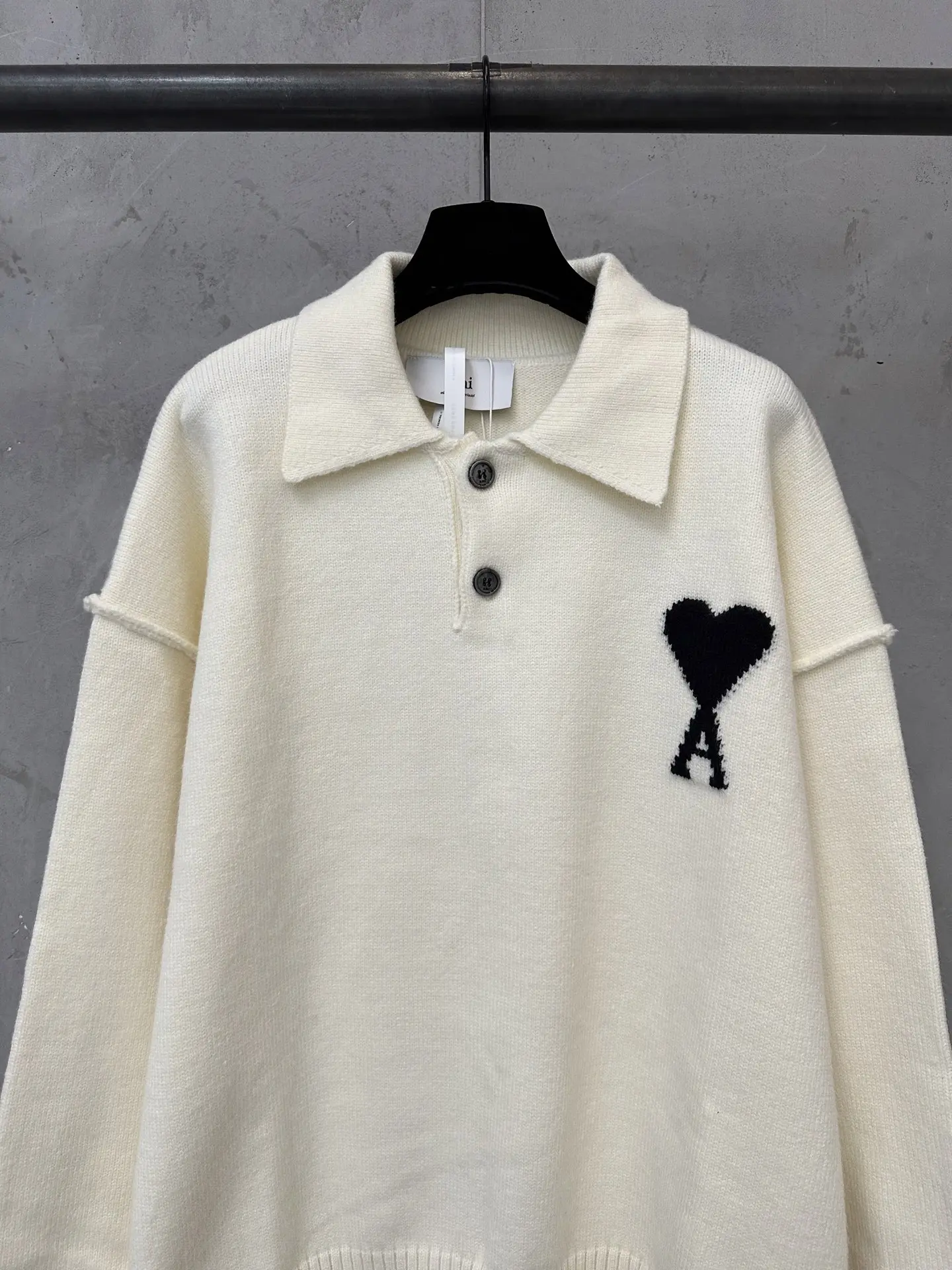 Ami de Cœur Alpaca-Blend Knitted Polo Sweater D30024395 — view 3
