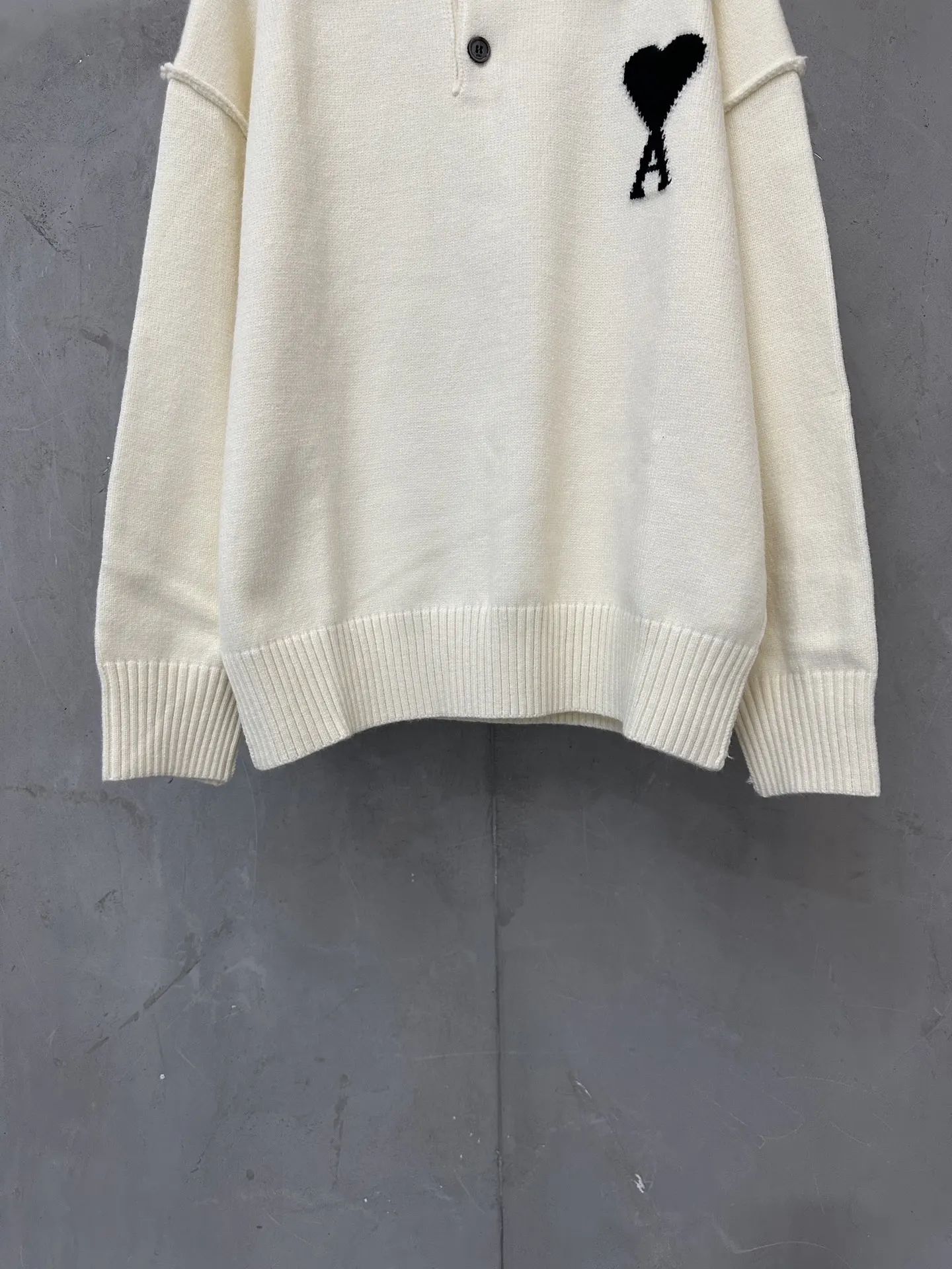 Ami de Cœur Alpaca-Blend Knitted Polo Sweater D30024395 — view 4