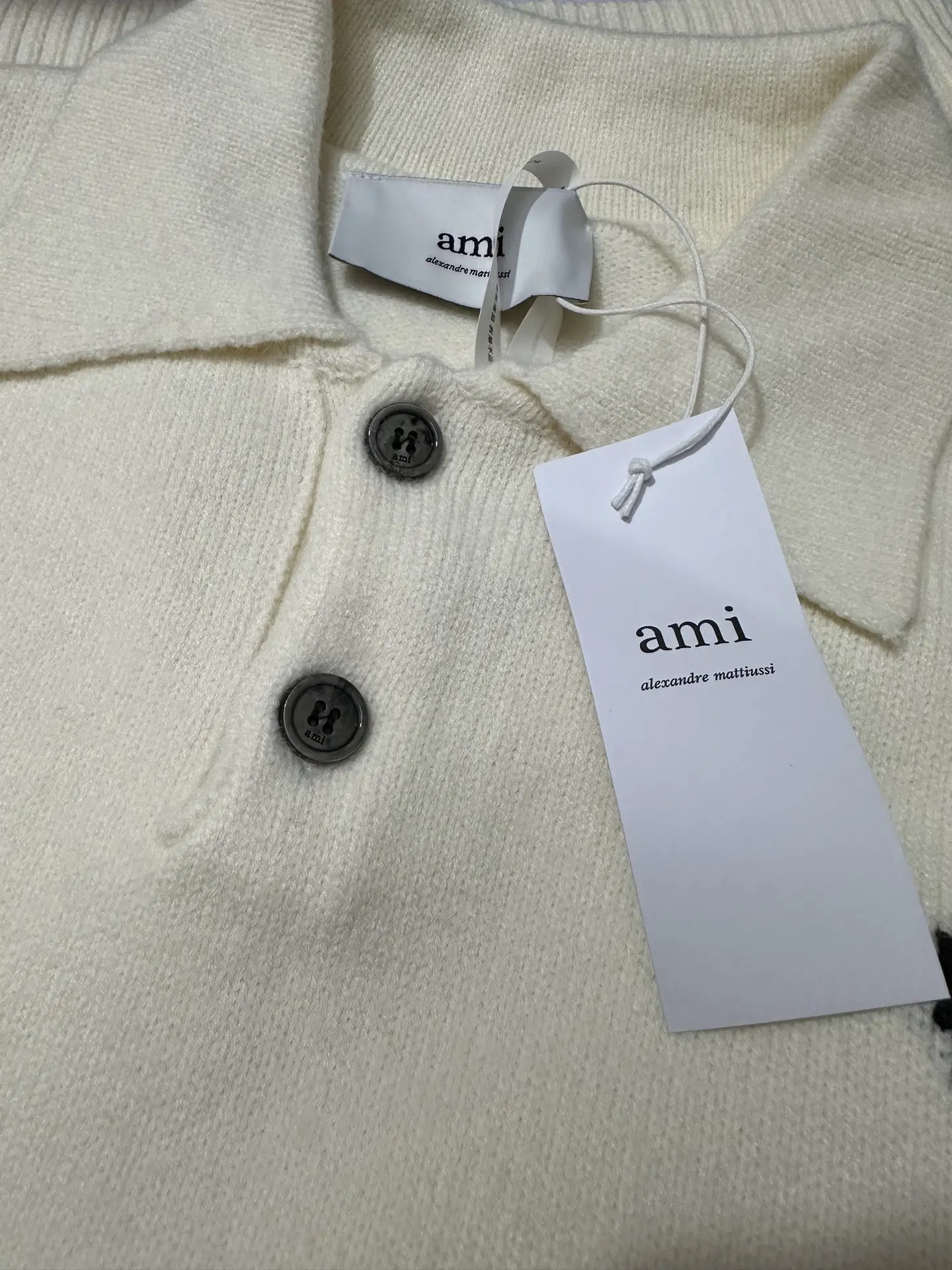 Ami de Cœur Alpaca-Blend Knitted Polo Sweater D30024395 — view 6