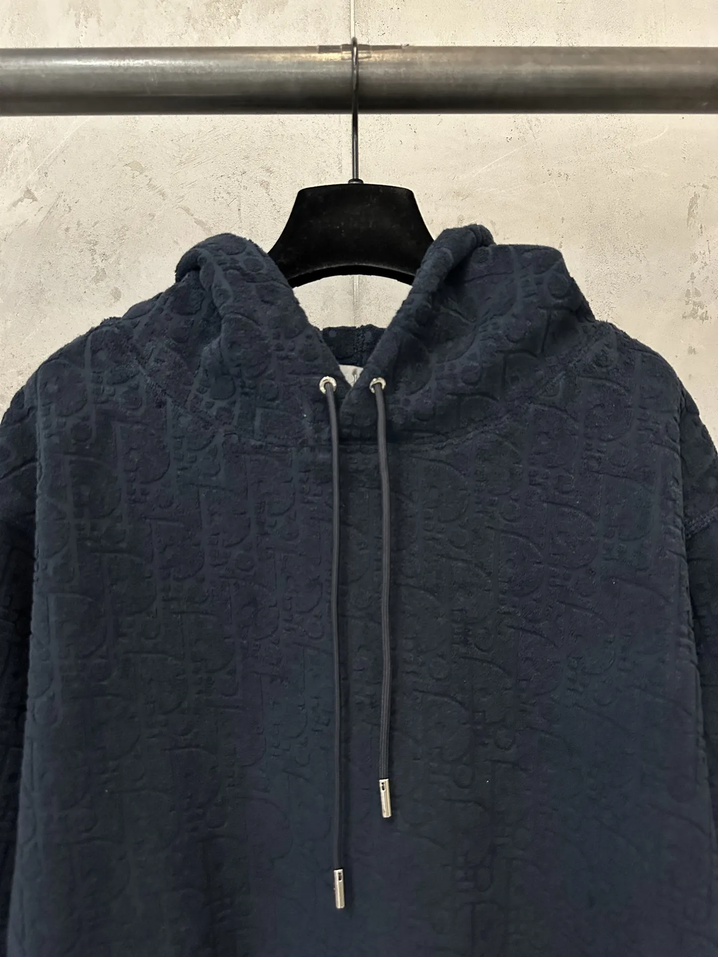 Oblique Jacquard Cotton-Terry Hoodie D33021811 — view 5
