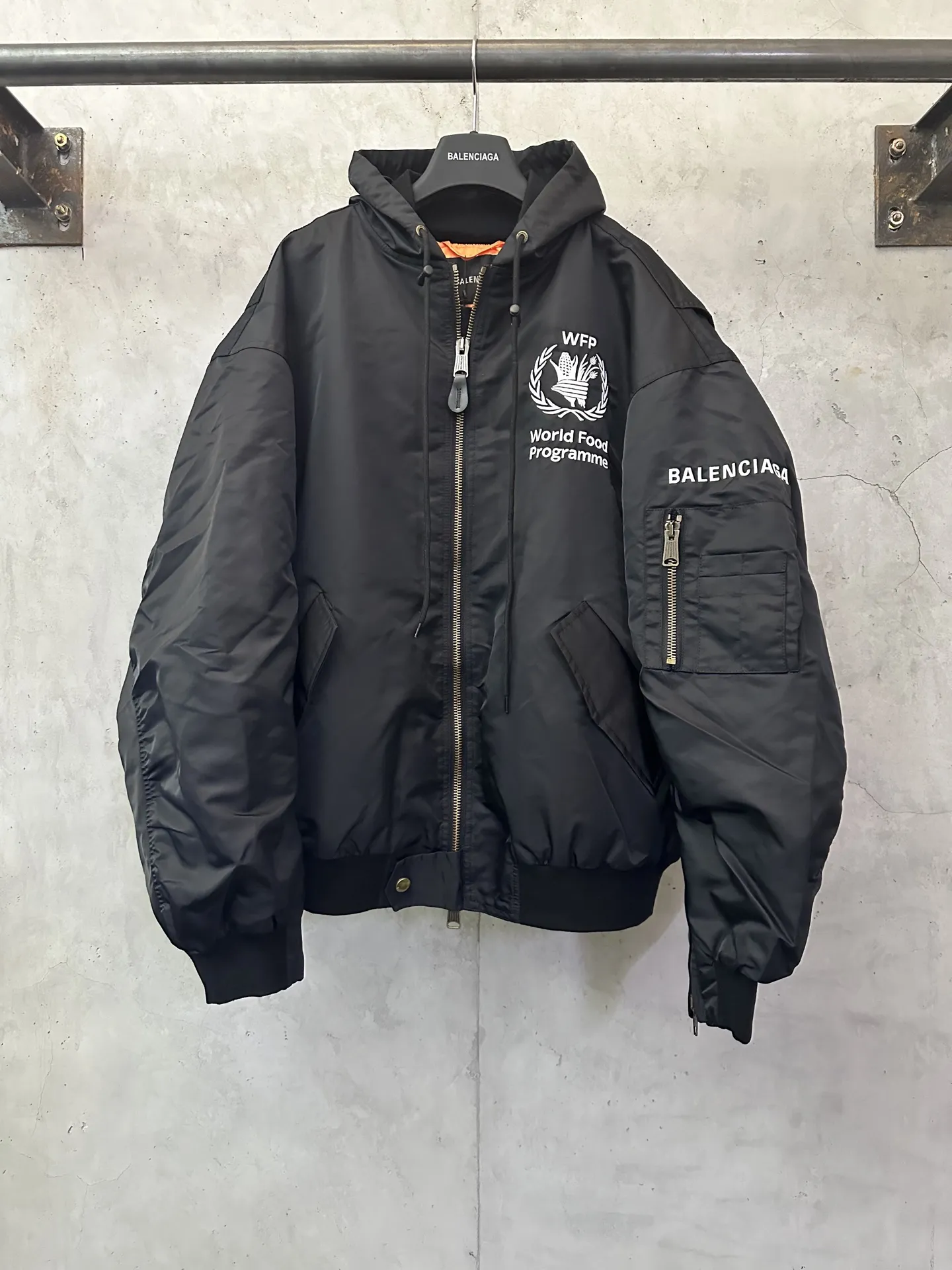 WFP Embroidered Hooded Bomber Jacket D47025021
