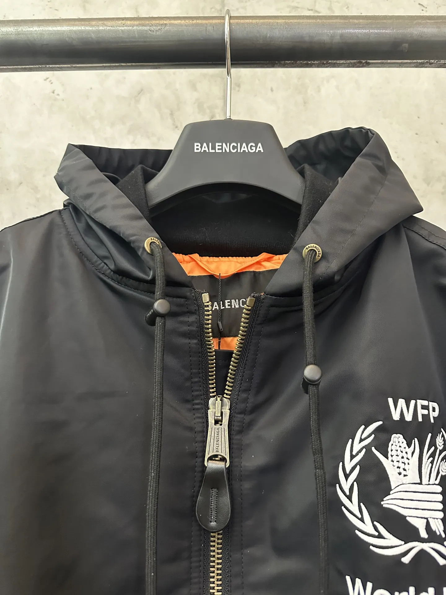 WFP Embroidered Hooded Bomber Jacket D47025021 — view 7