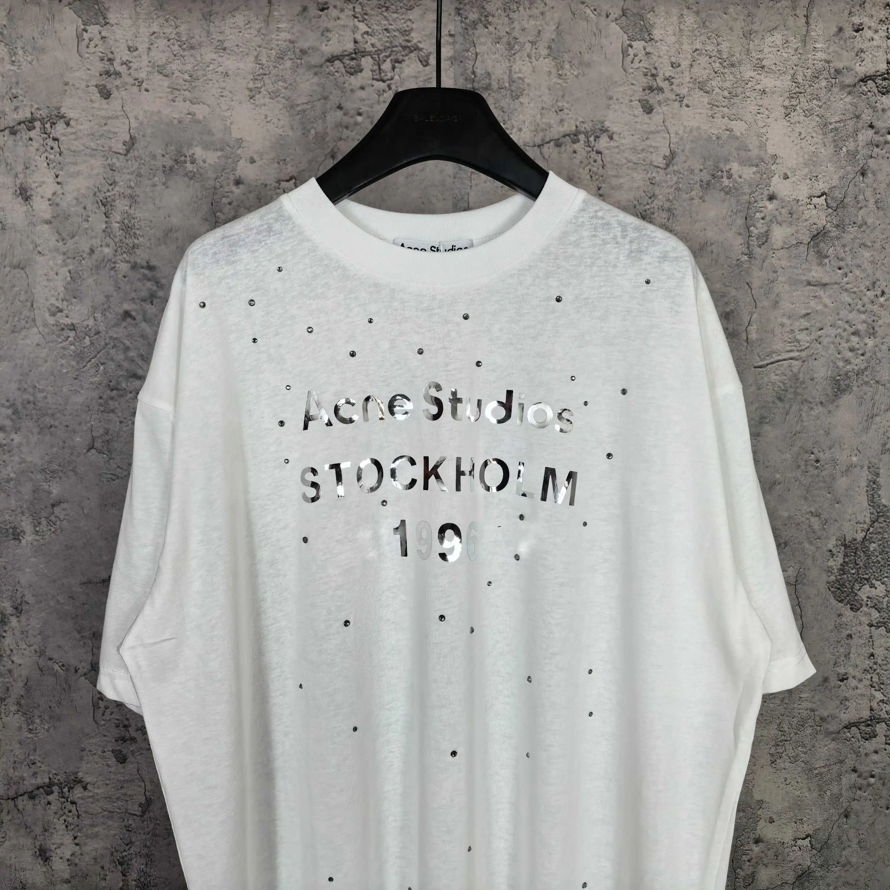 Acne Studios 1996 Rhinestone Logo T-Shirt D14024533 — view 3
