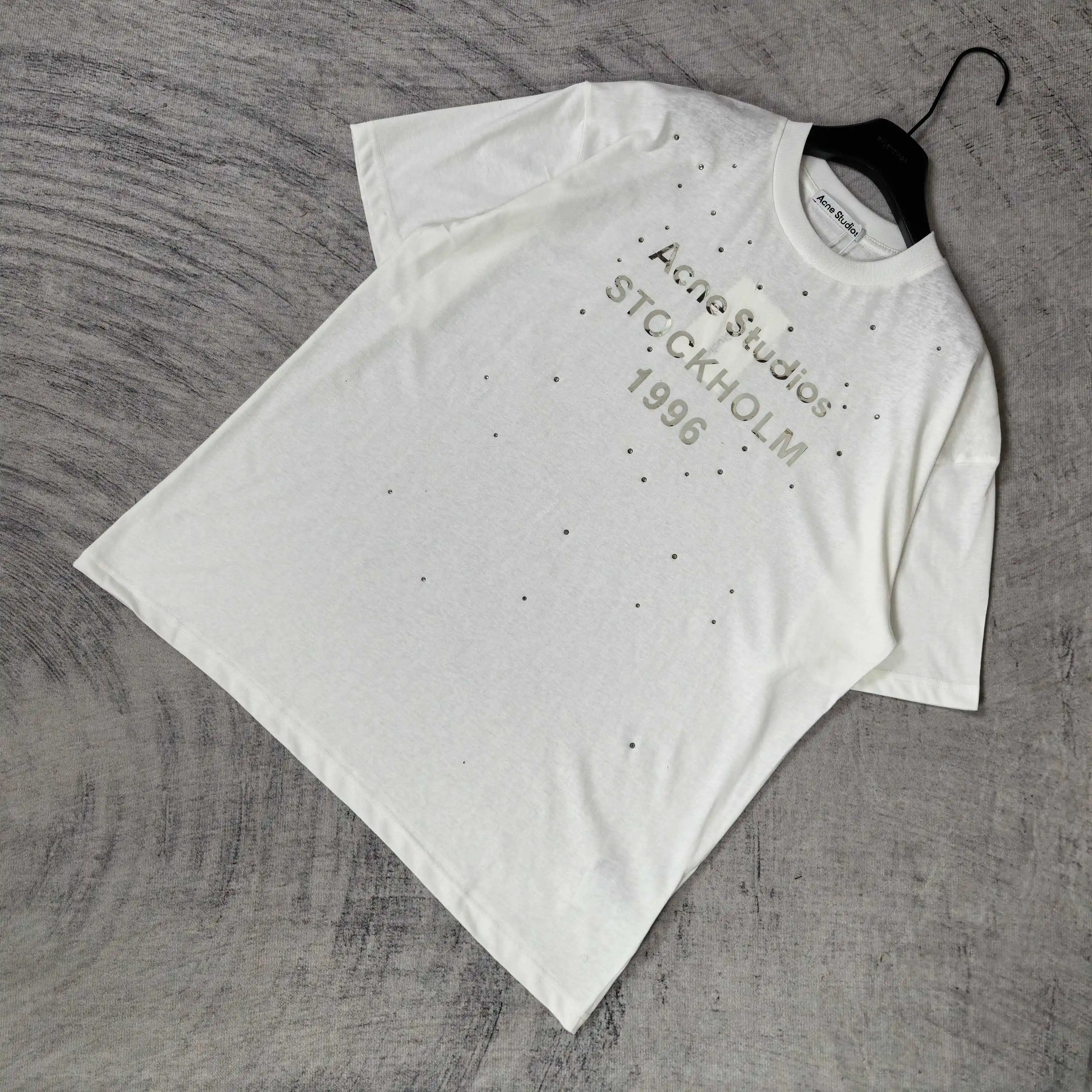 Acne Studios 1996 Rhinestone Logo T-Shirt D14024533 — view 4