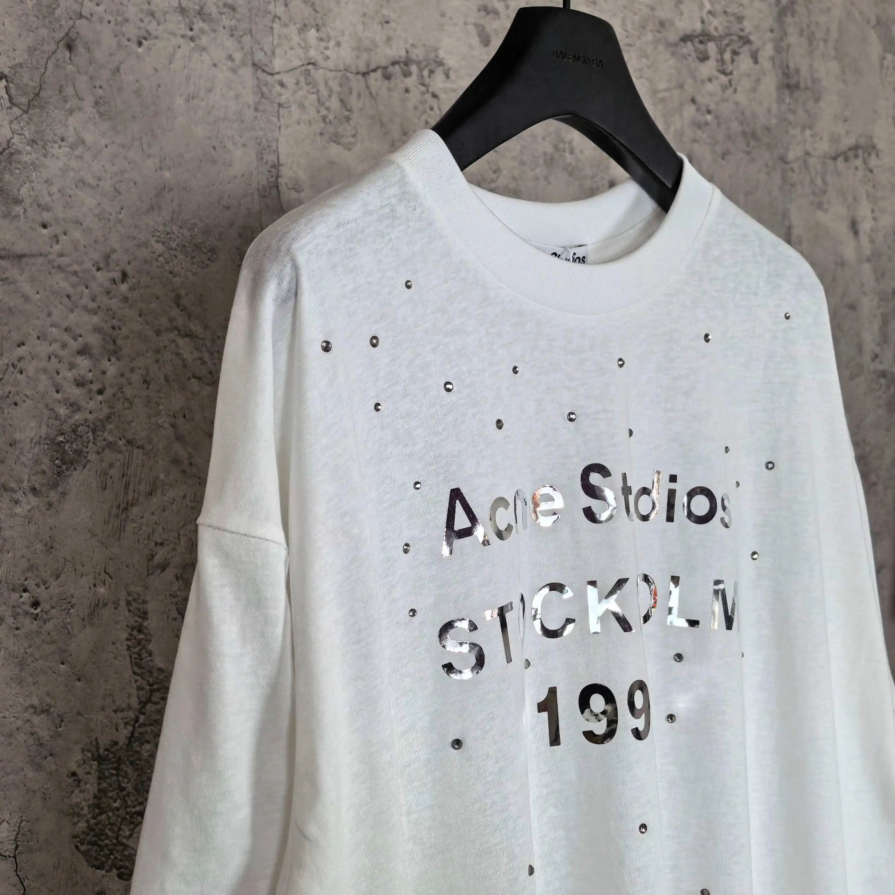 Acne Studios 1996 Rhinestone Logo T-Shirt D14024533 — view 7
