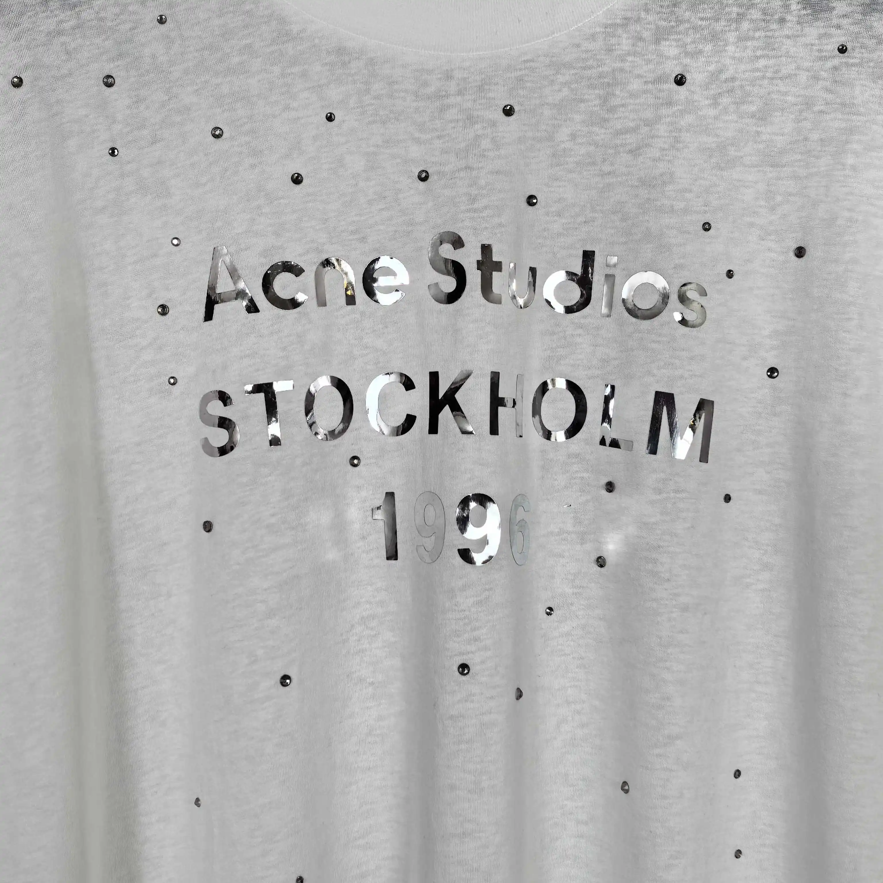 Acne Studios 1996 Rhinestone Logo T-Shirt D14024533 — view 8