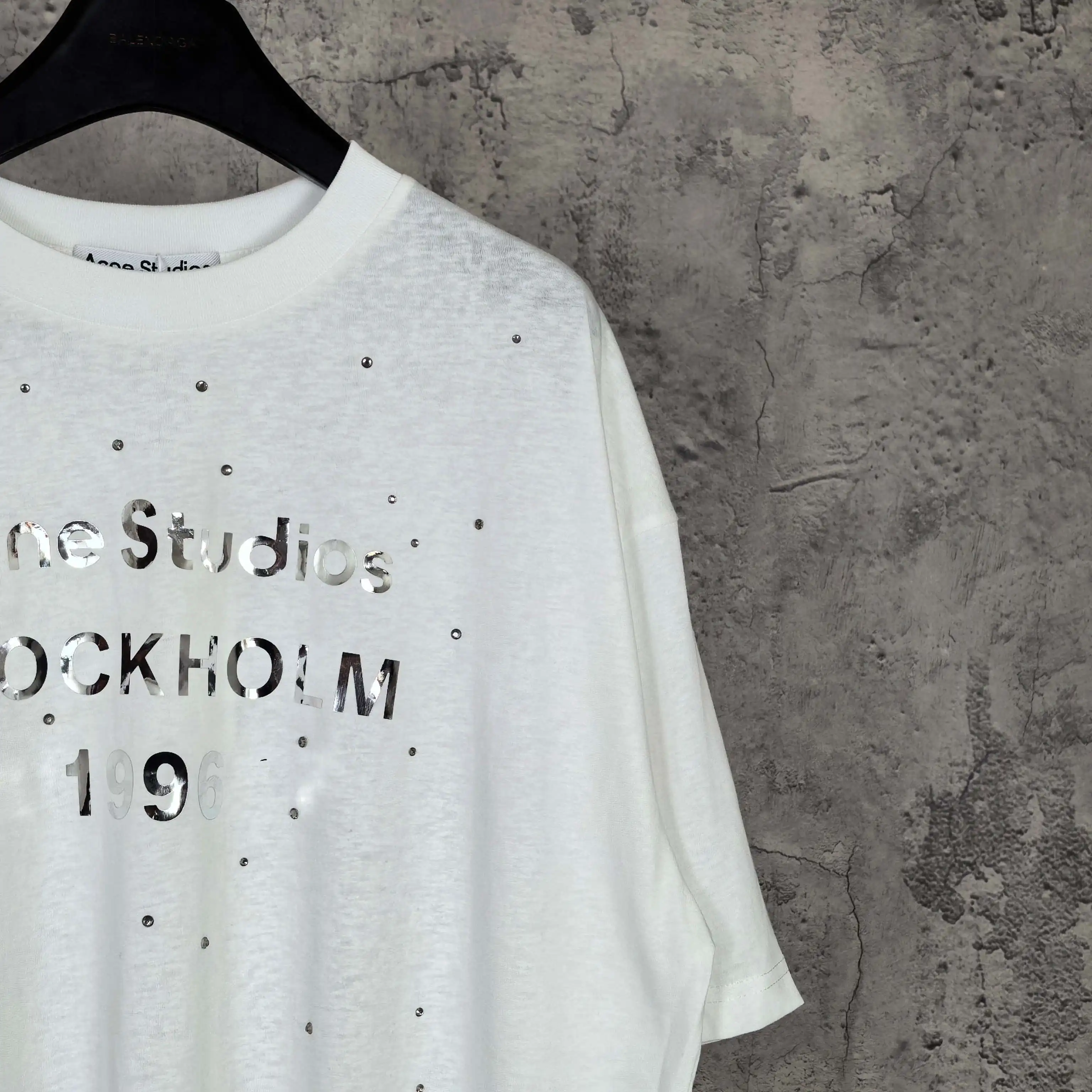 Acne Studios 1996 Rhinestone Logo T-Shirt D14024533 — view 9