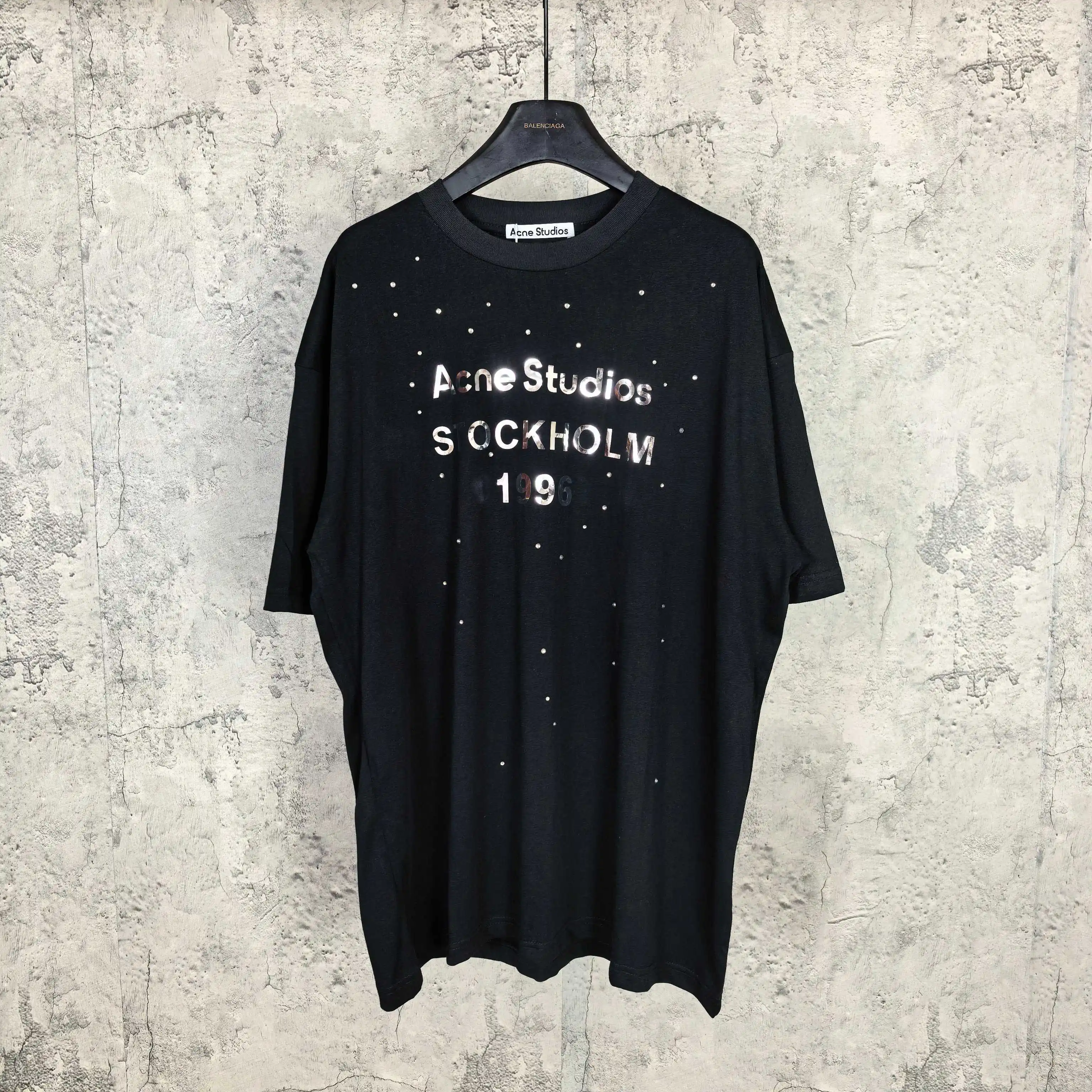 Acne Studios 1996 Rhinestone Logo T-Shirt D14024532