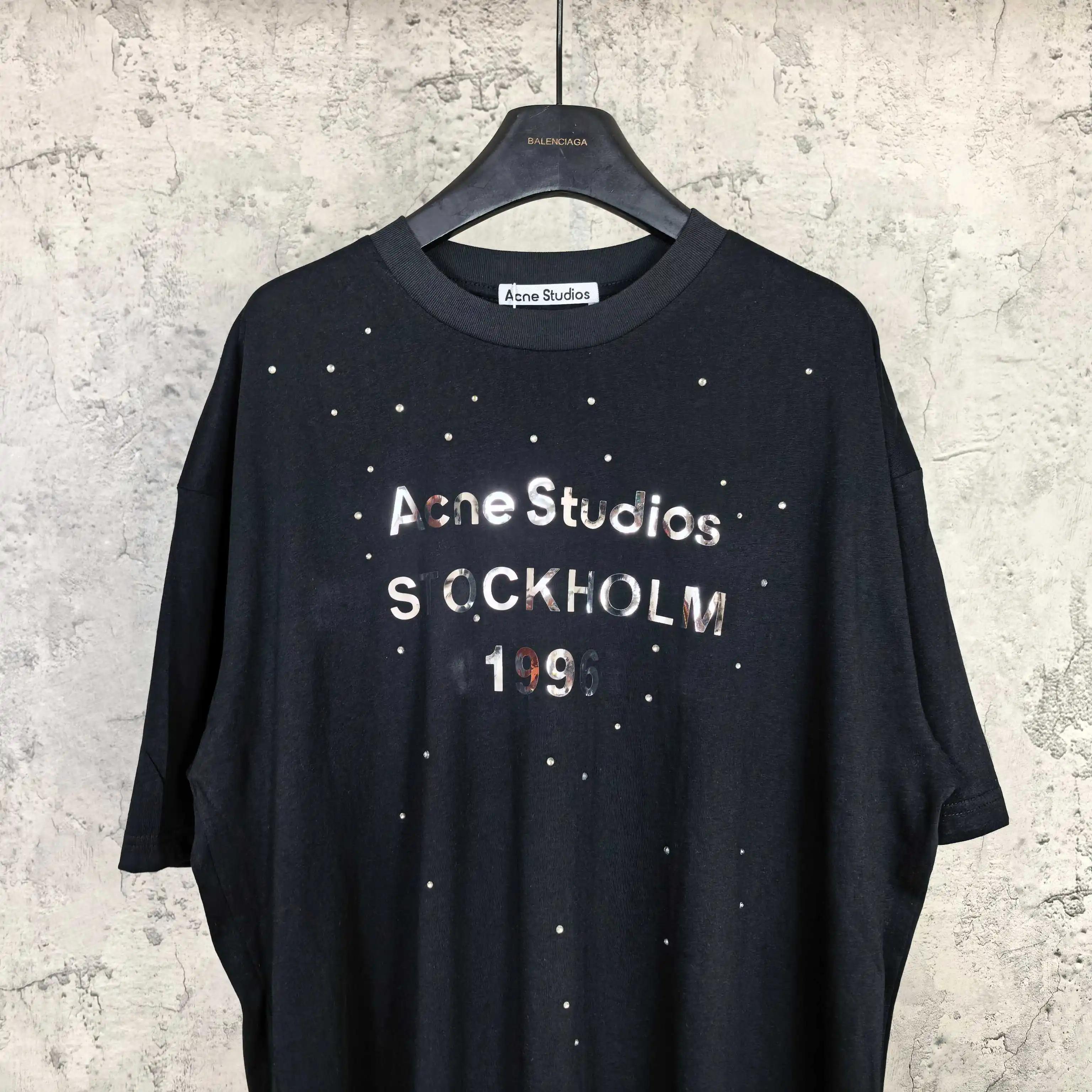Acne Studios 1996 Rhinestone Logo T-Shirt D14024532 — view 3