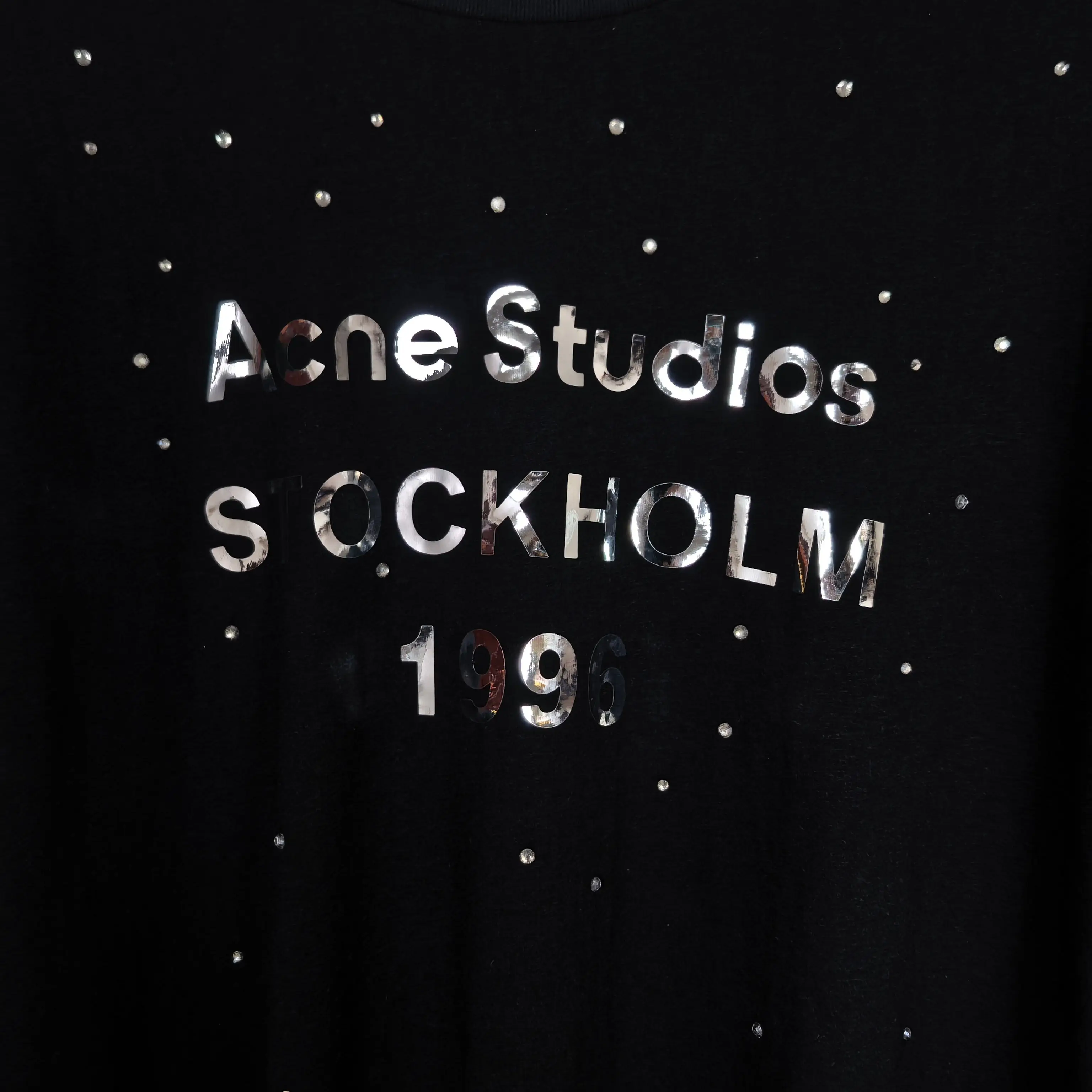 Acne Studios 1996 Rhinestone Logo T-Shirt D14024532 — view 8