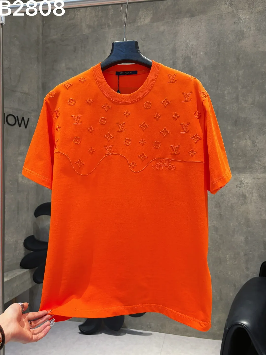 Monogram Embroidered Cotton T-Shirt D15519042