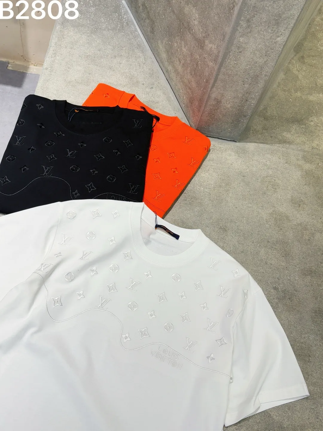 Monogram Embroidered Cotton T-Shirt D15519042 — view 9