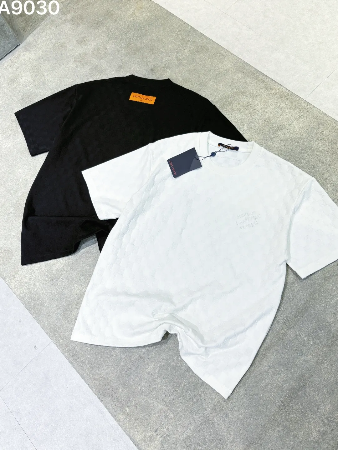 Damier Pattern Embroidered Cotton T-Shirt D16019038 — view 6