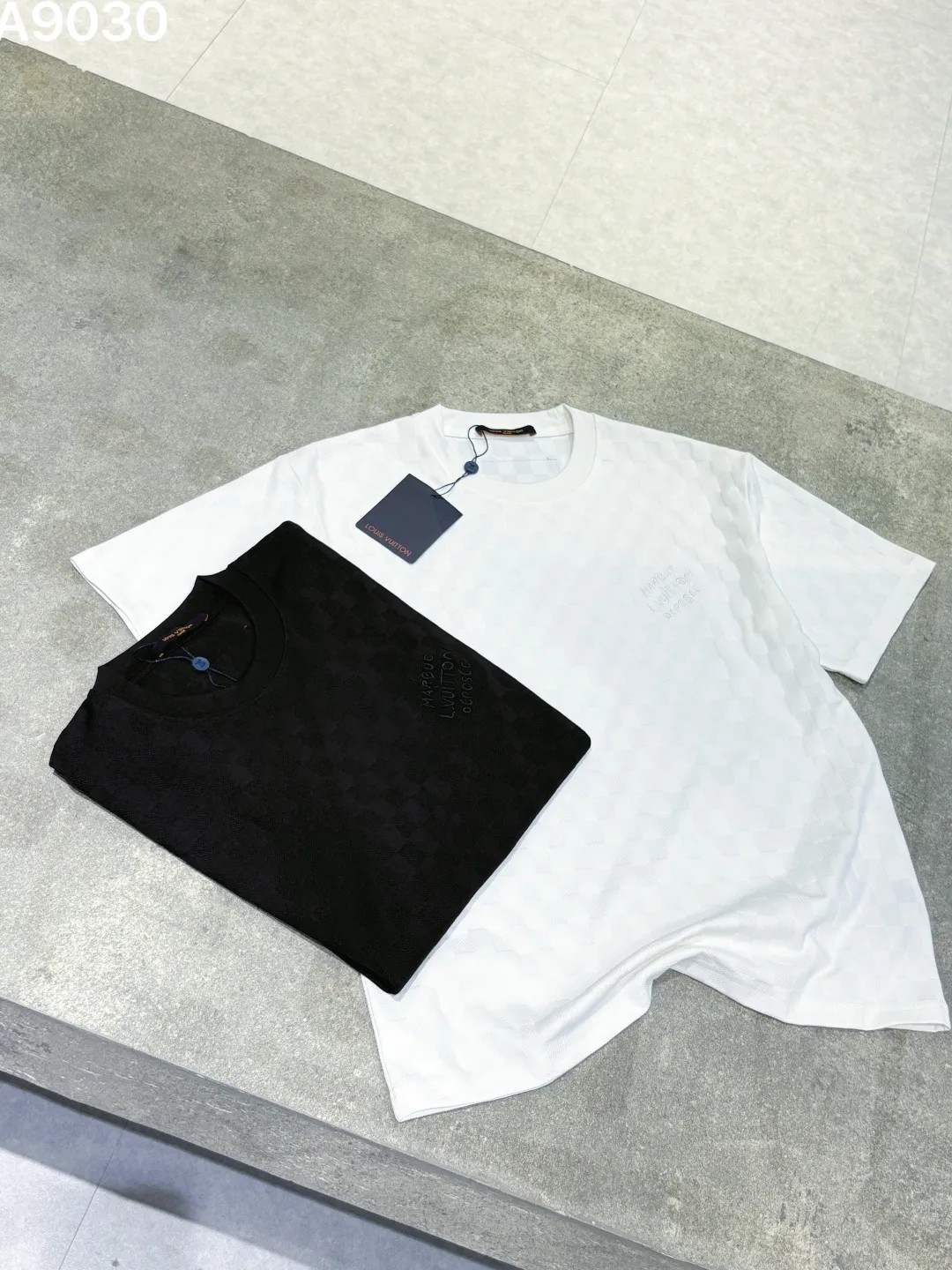 Damier Pattern Embroidered Cotton T-Shirt D16019038 — view 8