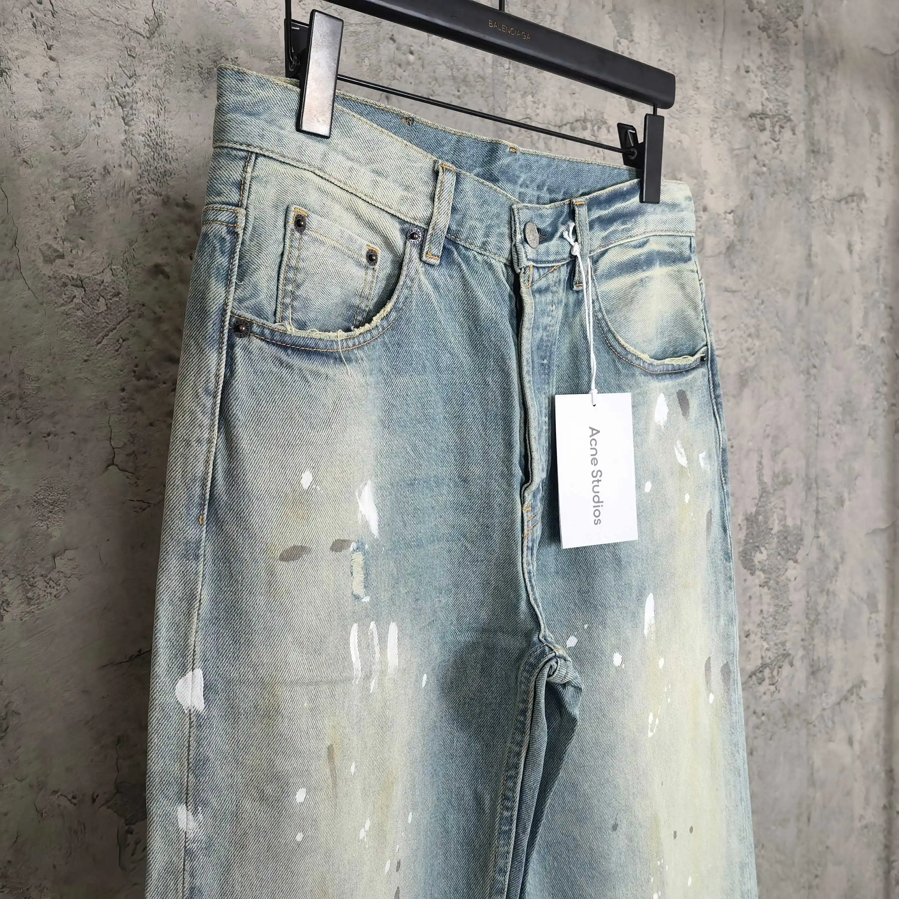 Paint-Splatter Straight-Leg Jeans D23524543 — view 7