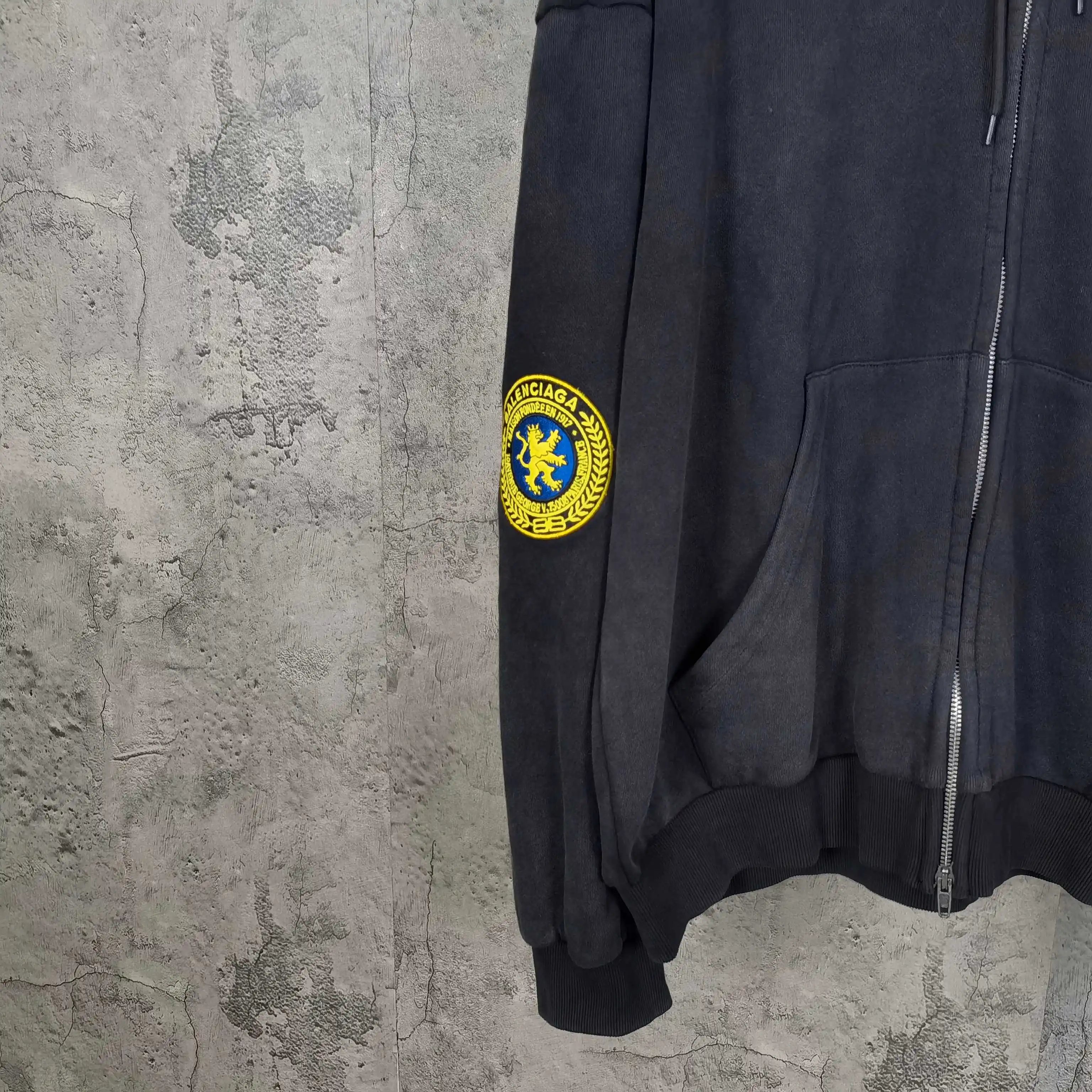 Oversized Embroidered Zip-Up Hoodie D24024462 — view 10