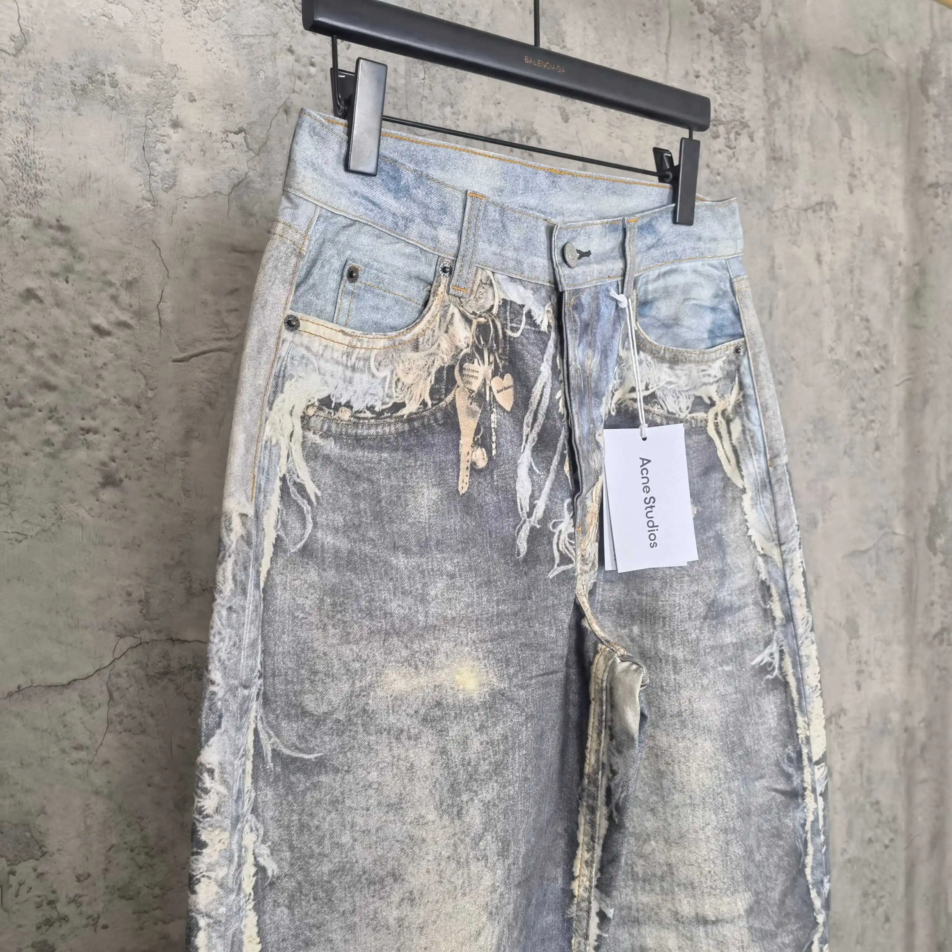 Super-Baggy Distressed 3D-Print Jeans D25024547 — view 7