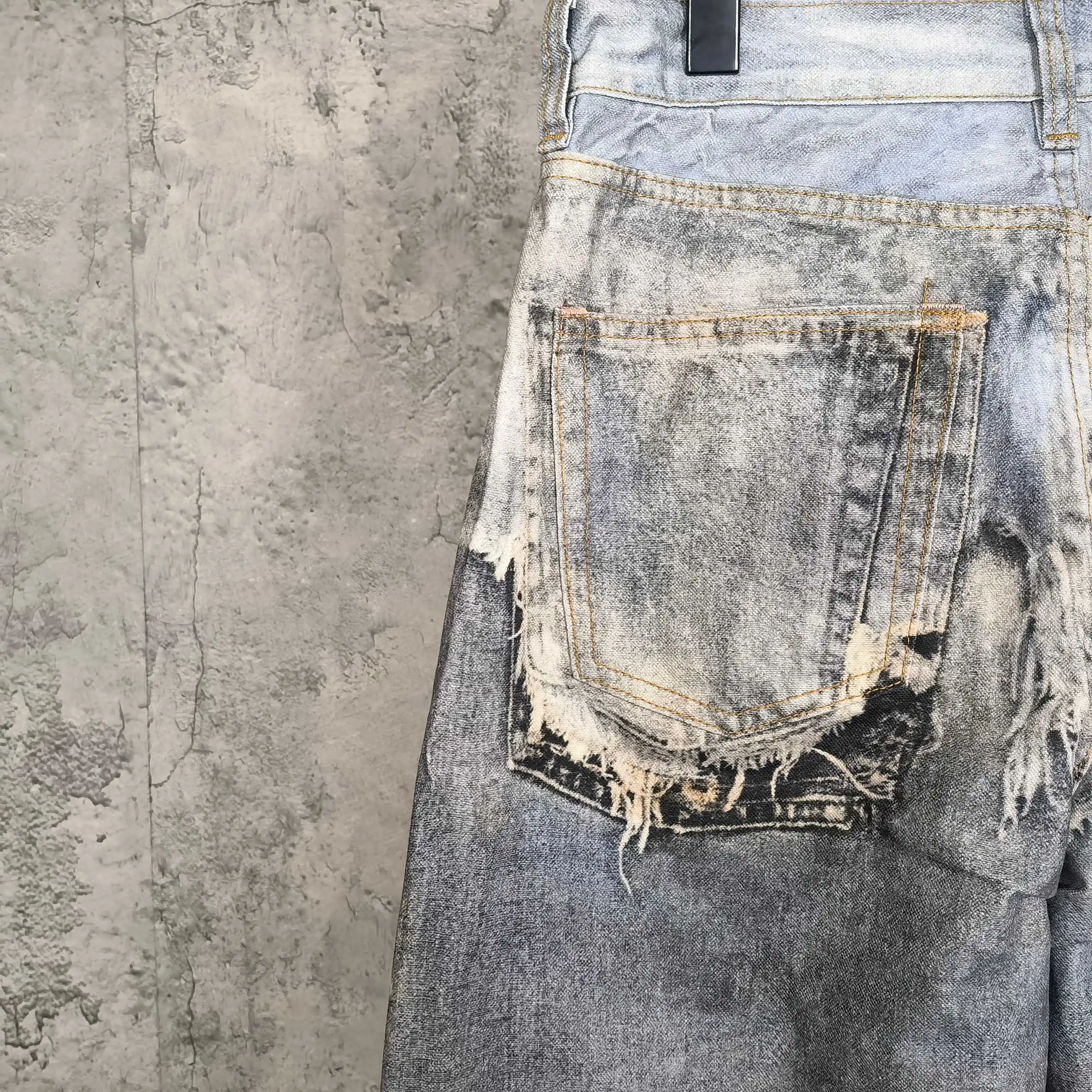 Super-Baggy Distressed 3D-Print Jeans D25024547 — view 13