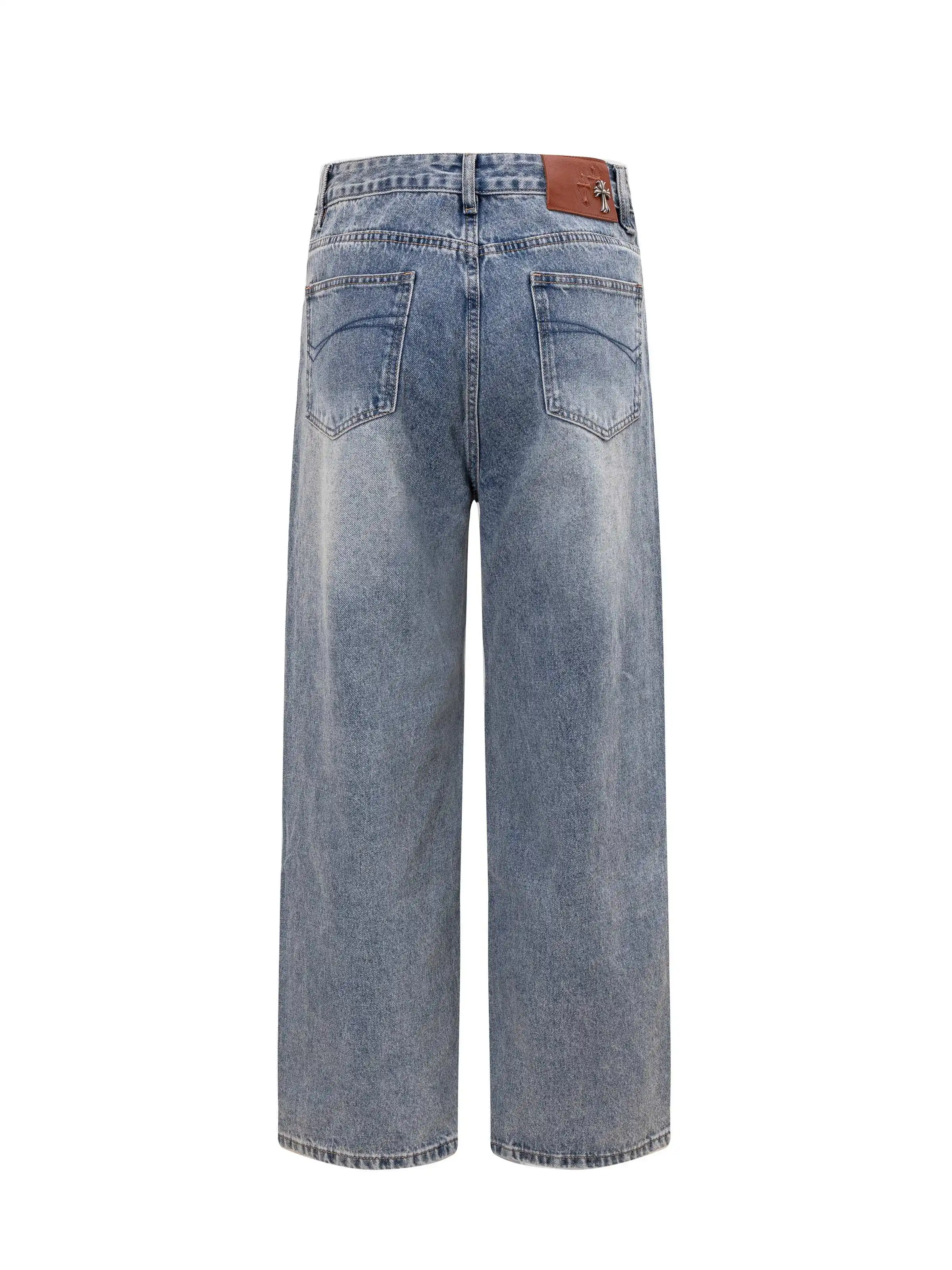 Rhinestone-Embellished Straight-Leg Jeans D25019740 — view 2