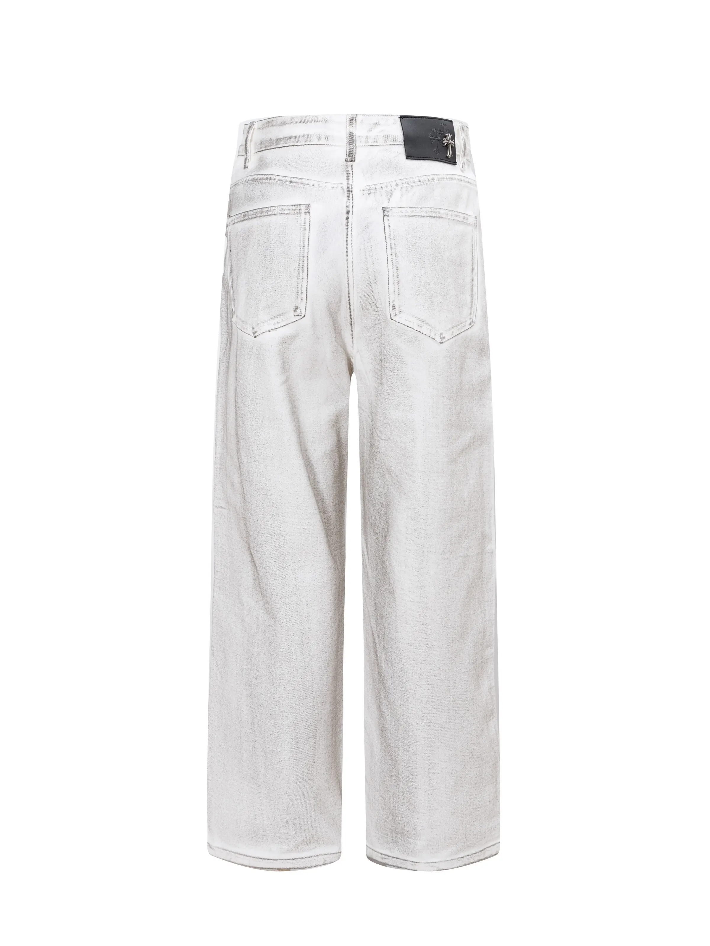 Rhinestone Embellished Straight-Leg Jeans D25019741 — view 2