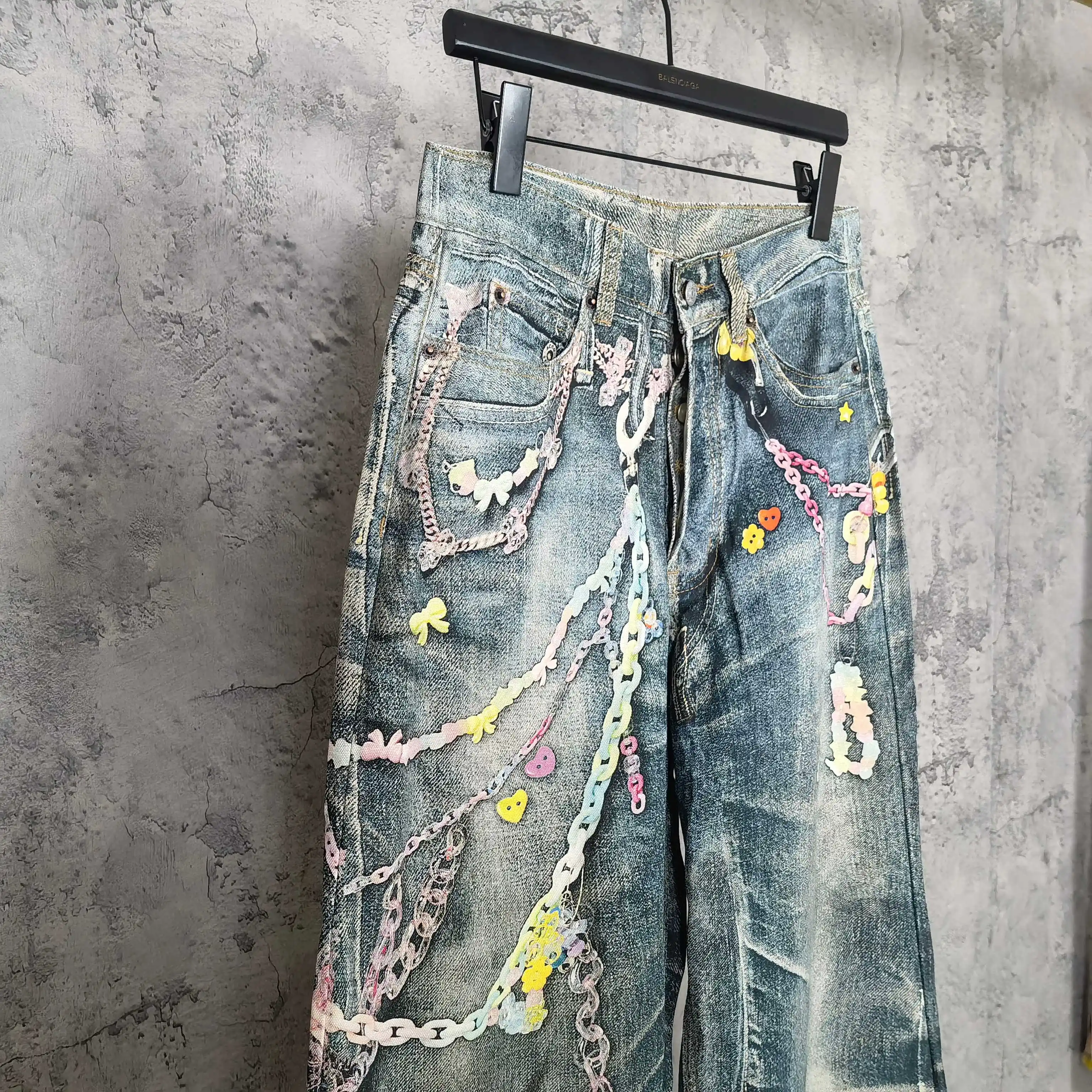 1981 Trompe L'oeil Candy Print Wide-Leg Jeans D25524499 — view 6