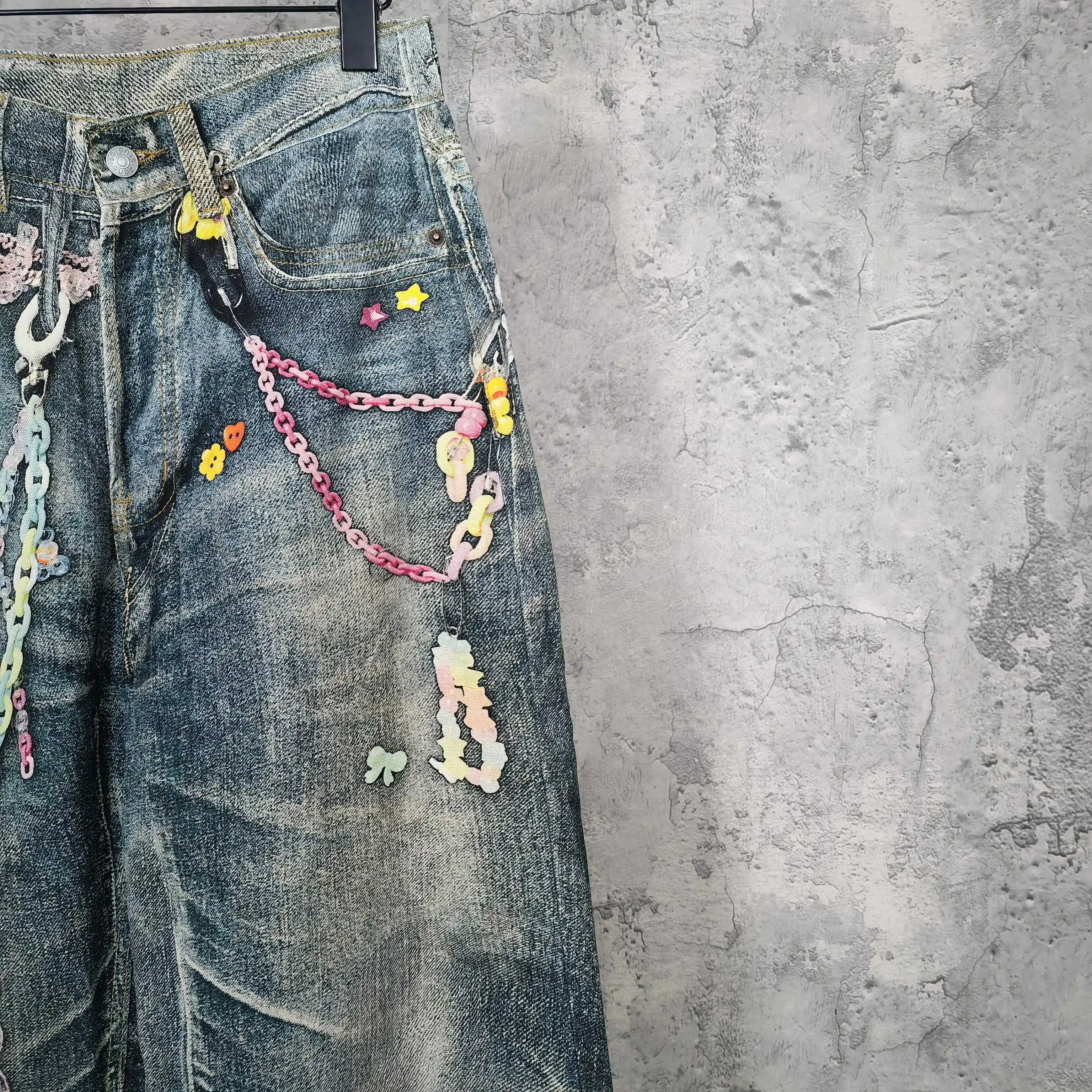 1981 Trompe L'oeil Candy Print Wide-Leg Jeans D25524499 — view 8