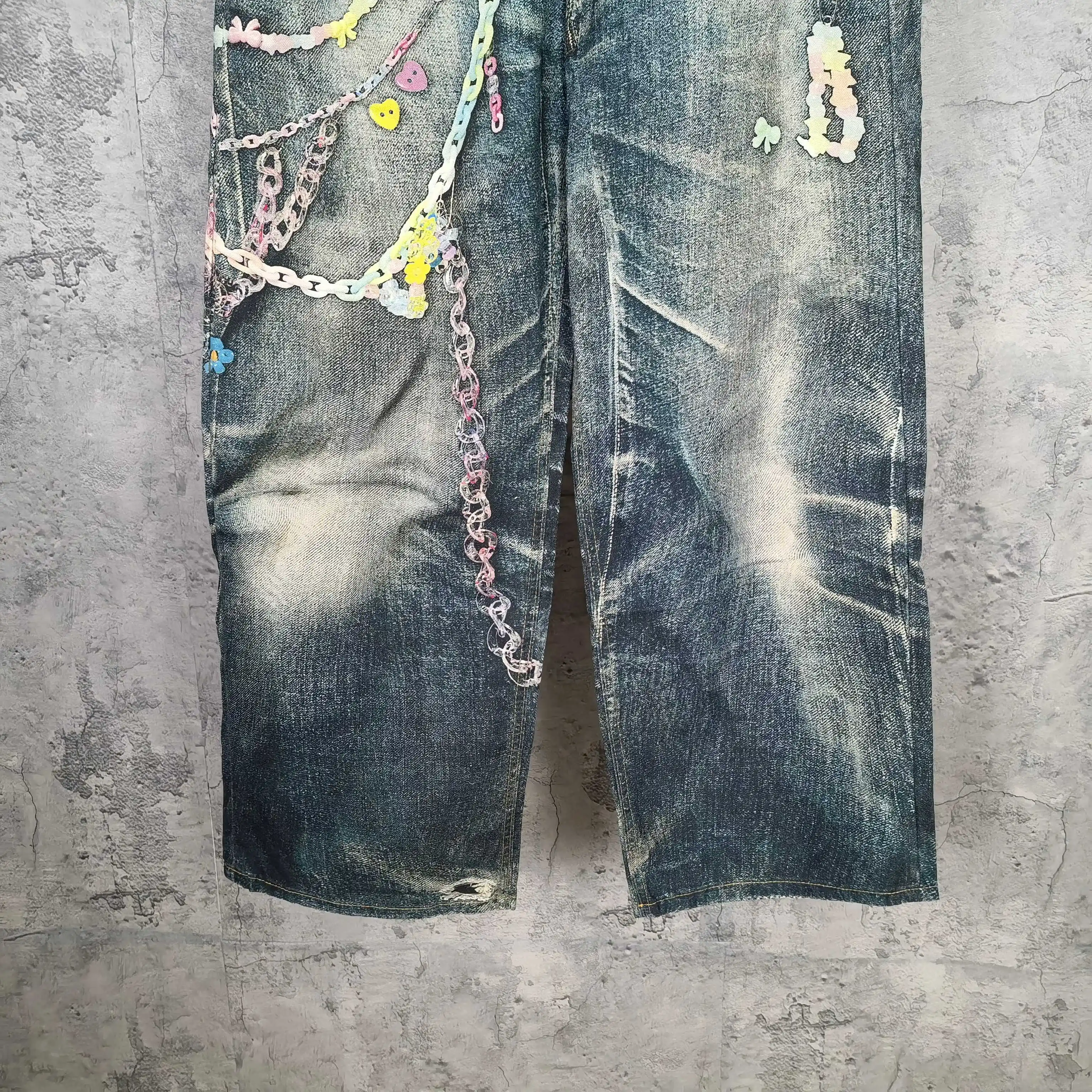1981 Trompe L'oeil Candy Print Wide-Leg Jeans D25524499 — view 9