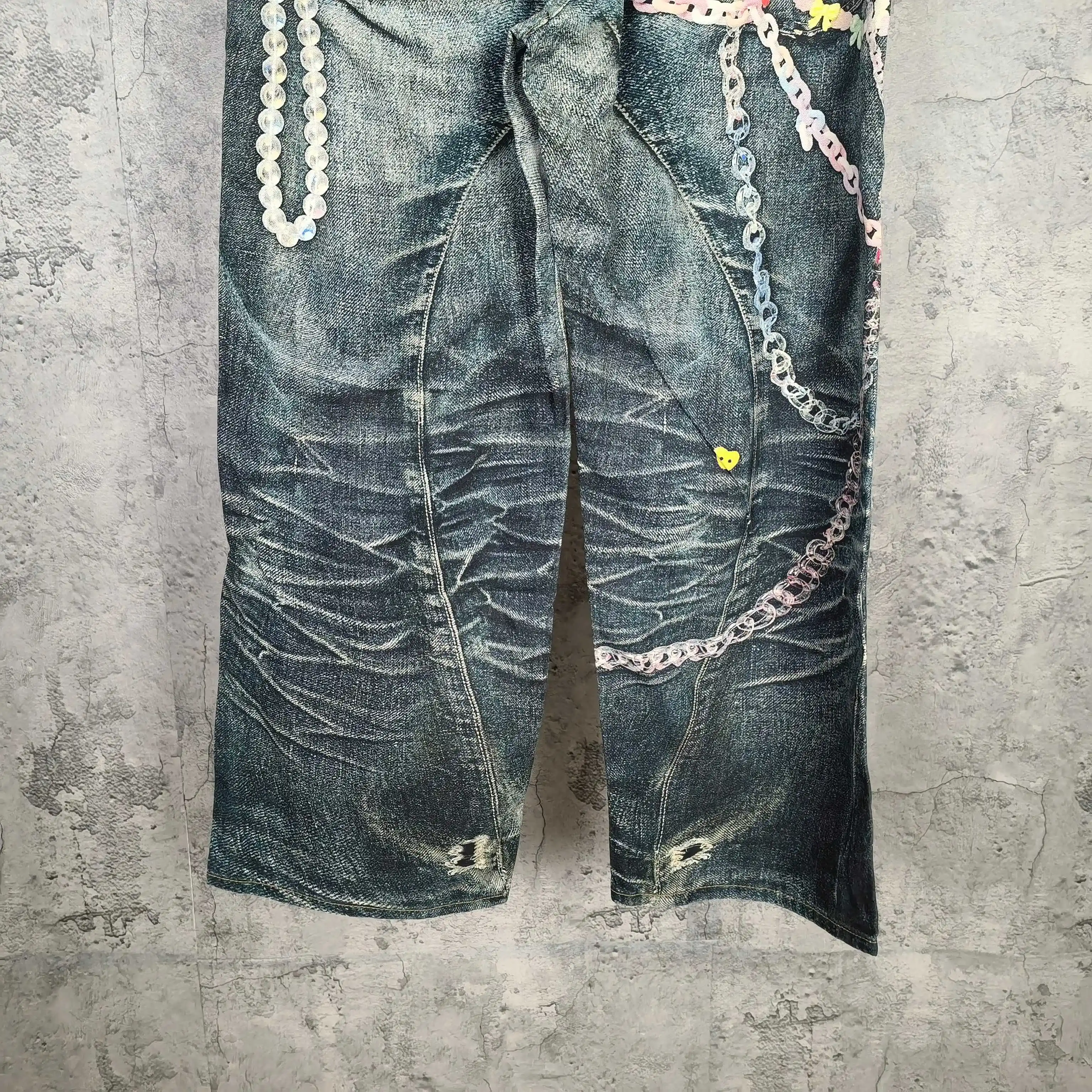 1981 Trompe L'oeil Candy Print Wide-Leg Jeans D25524499 — view 10