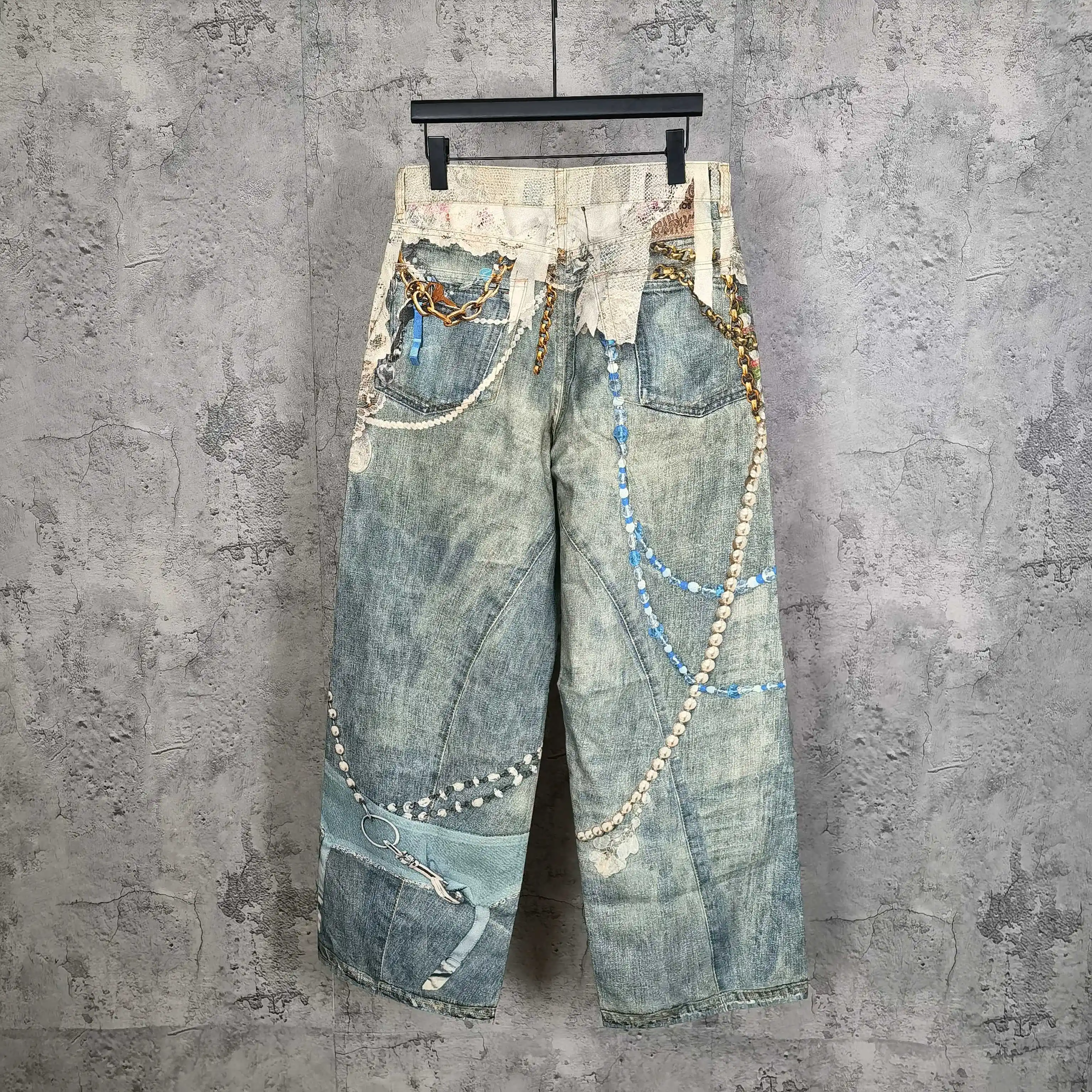 1981 Trompe L'oeil Print Wide-Leg Jeans D25524546 — view 2