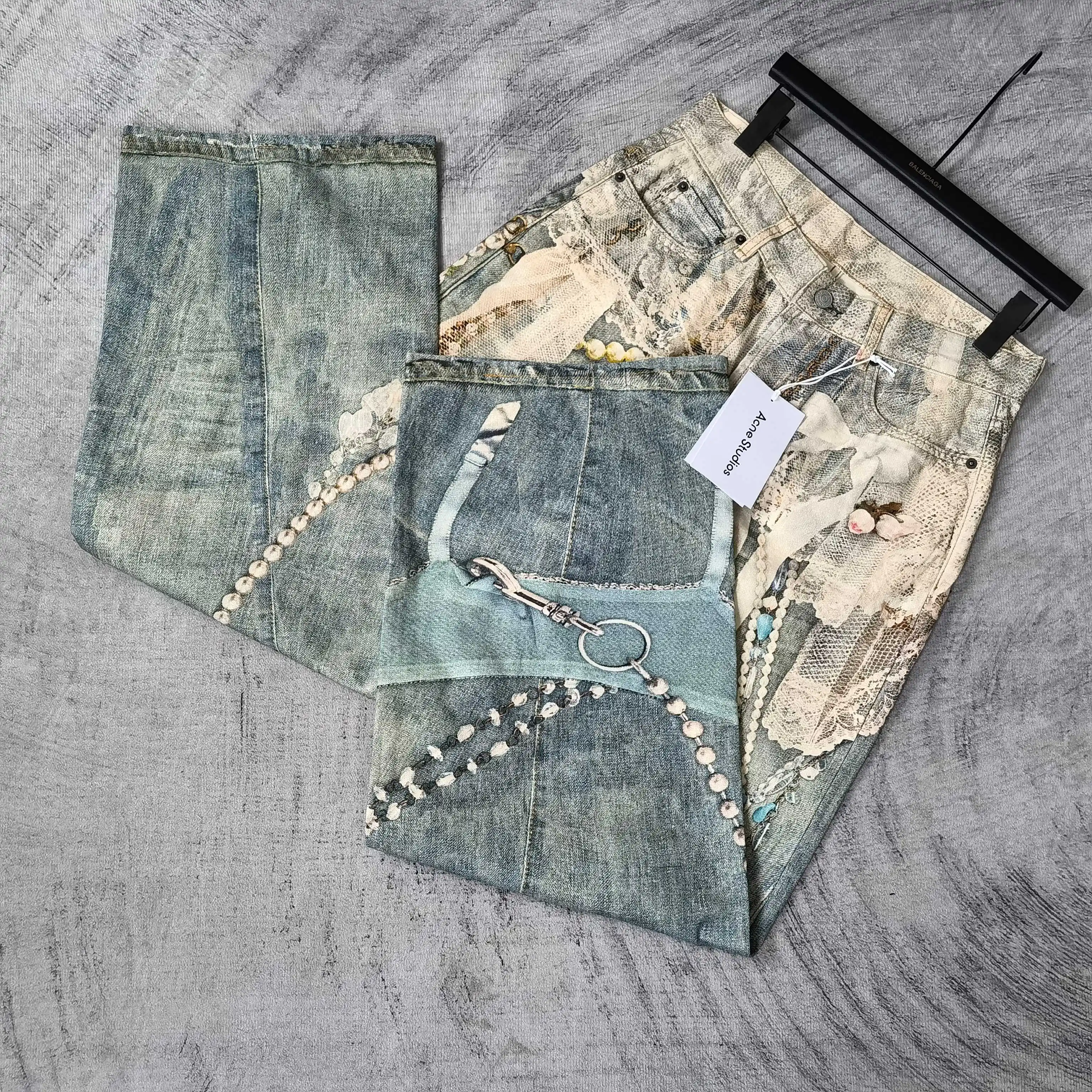 1981 Trompe L'oeil Print Wide-Leg Jeans D25524546 — view 4